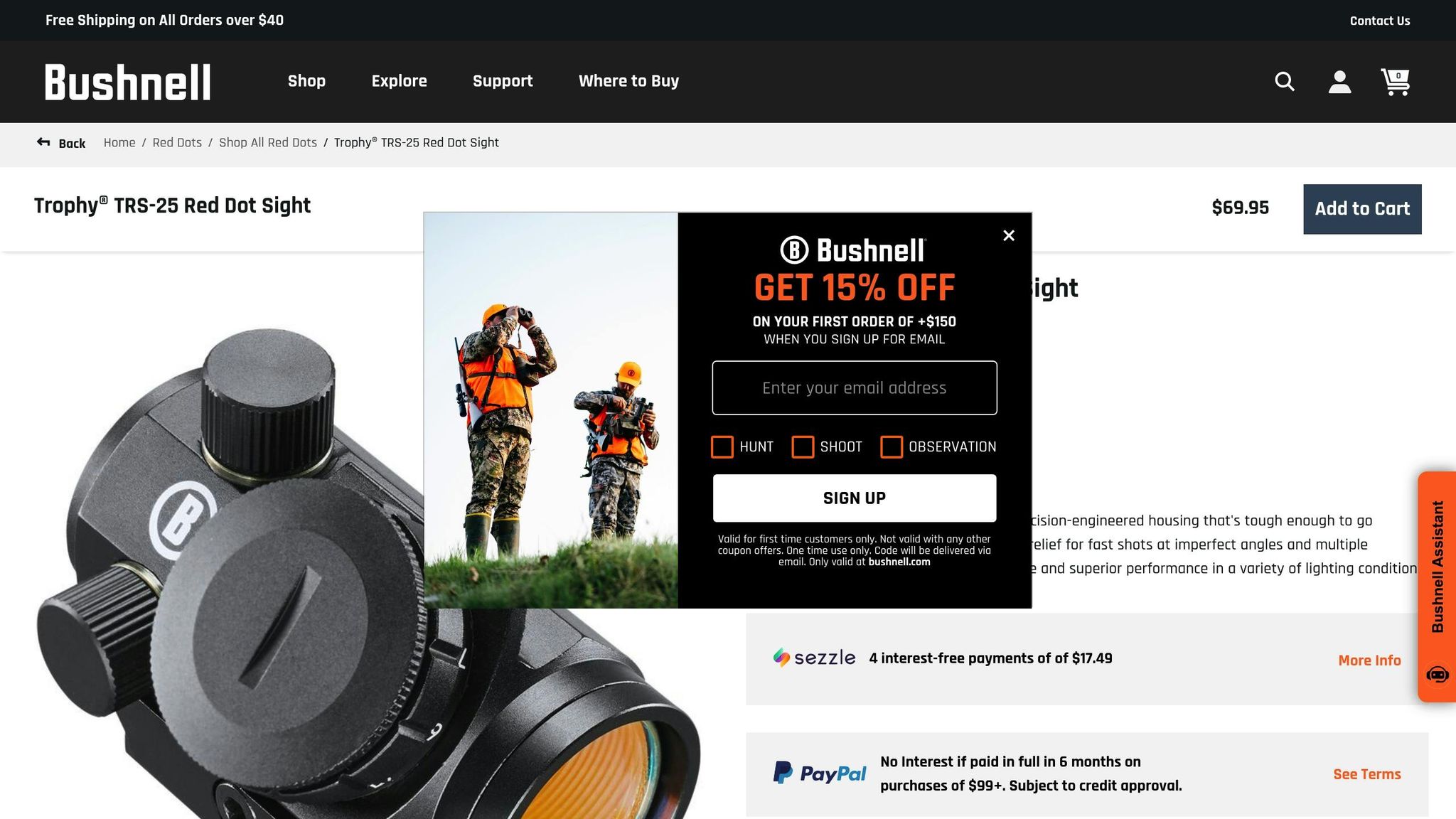 Bushnell Trophy TRS-25