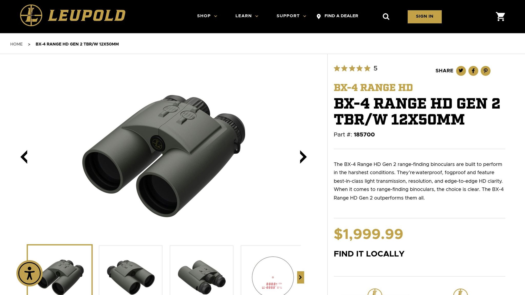 Leupold BX-4 Range TBR/W