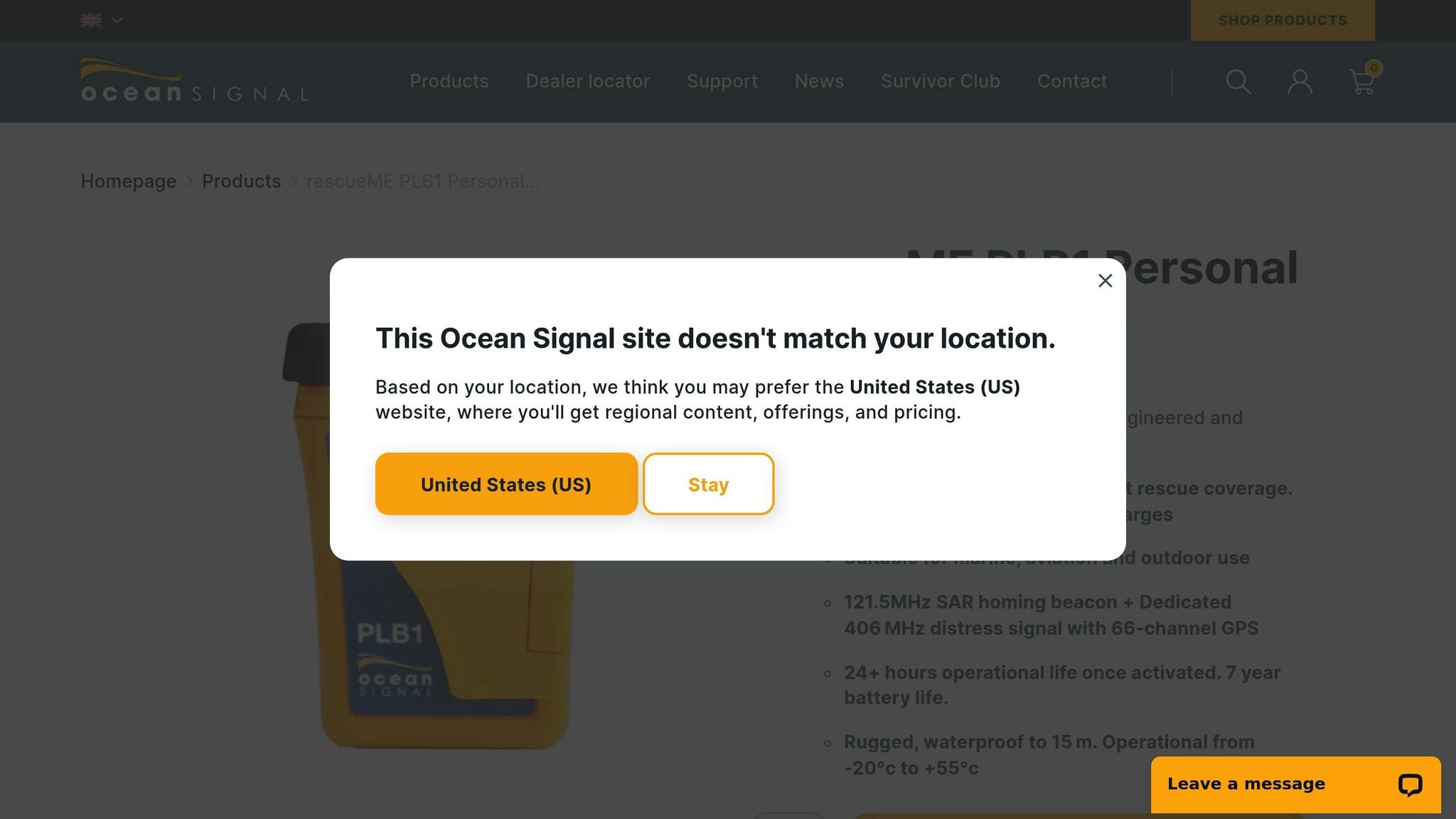 Ocean Signal rescueME PLB1