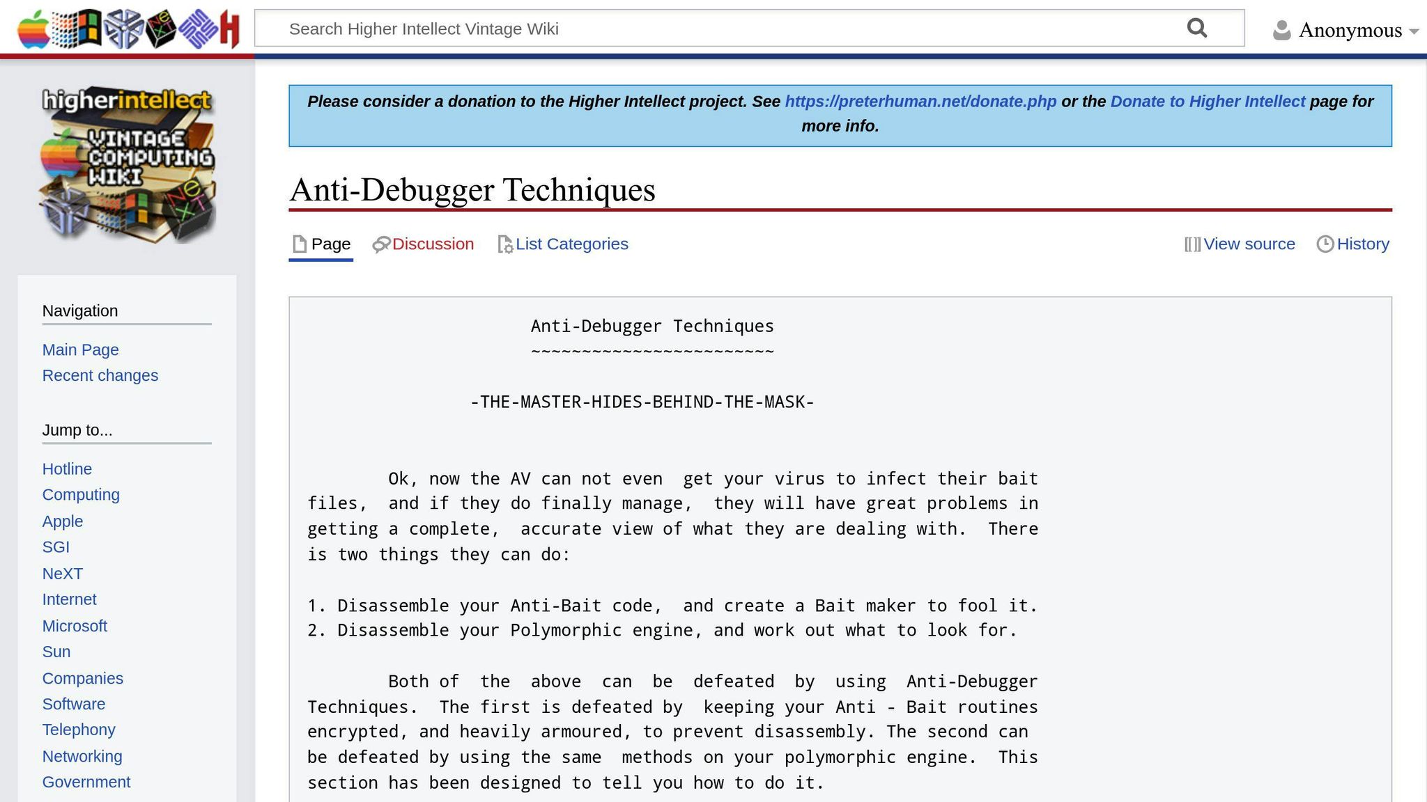 Anti-Debugging Techniques