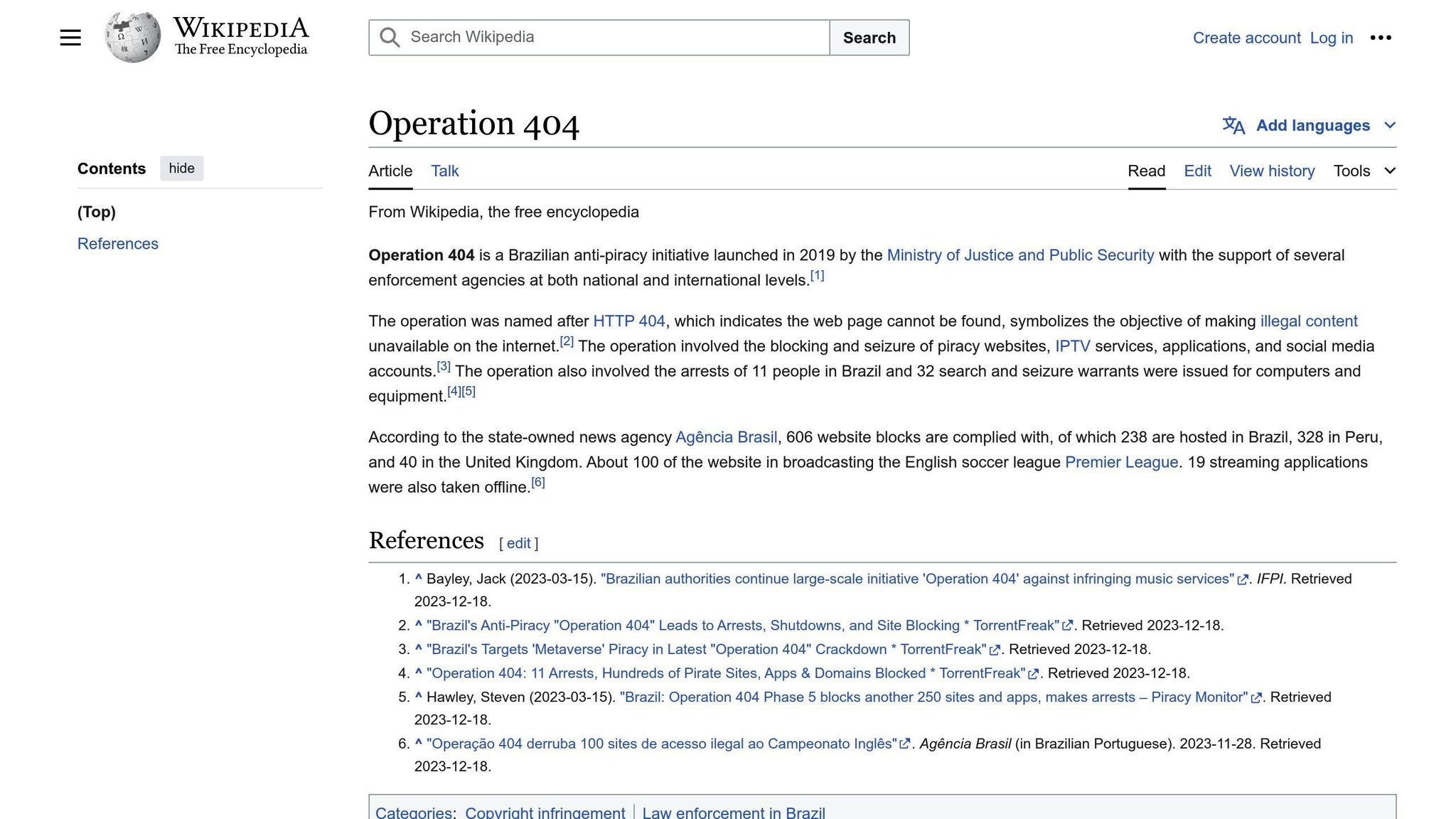 Operation 404