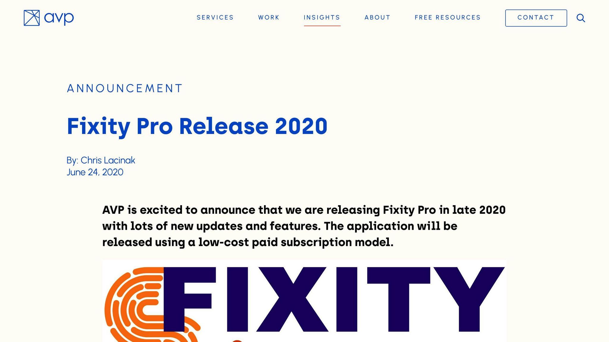 AVP Fixity