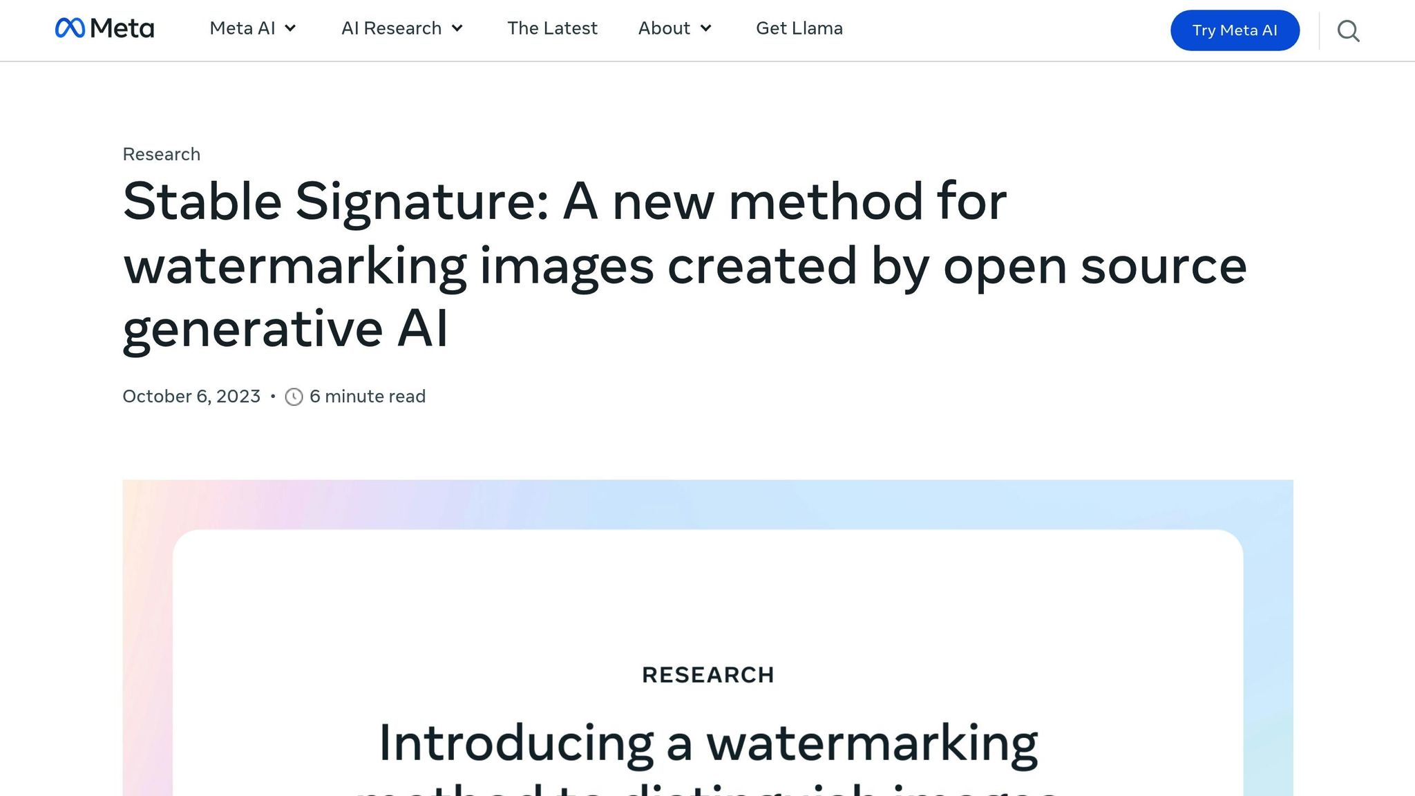 Meta Stable Signature