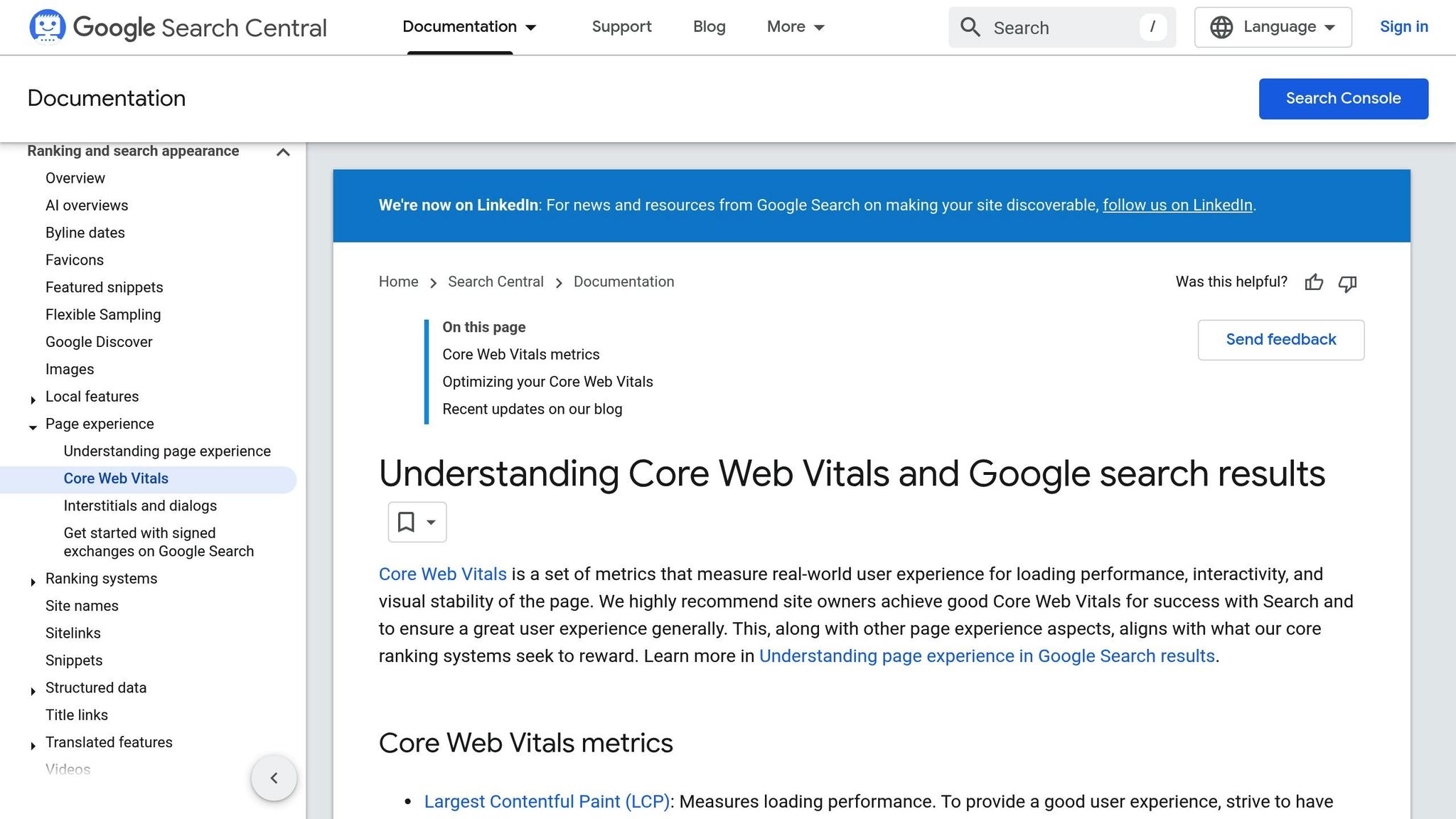 Core Web Vitals