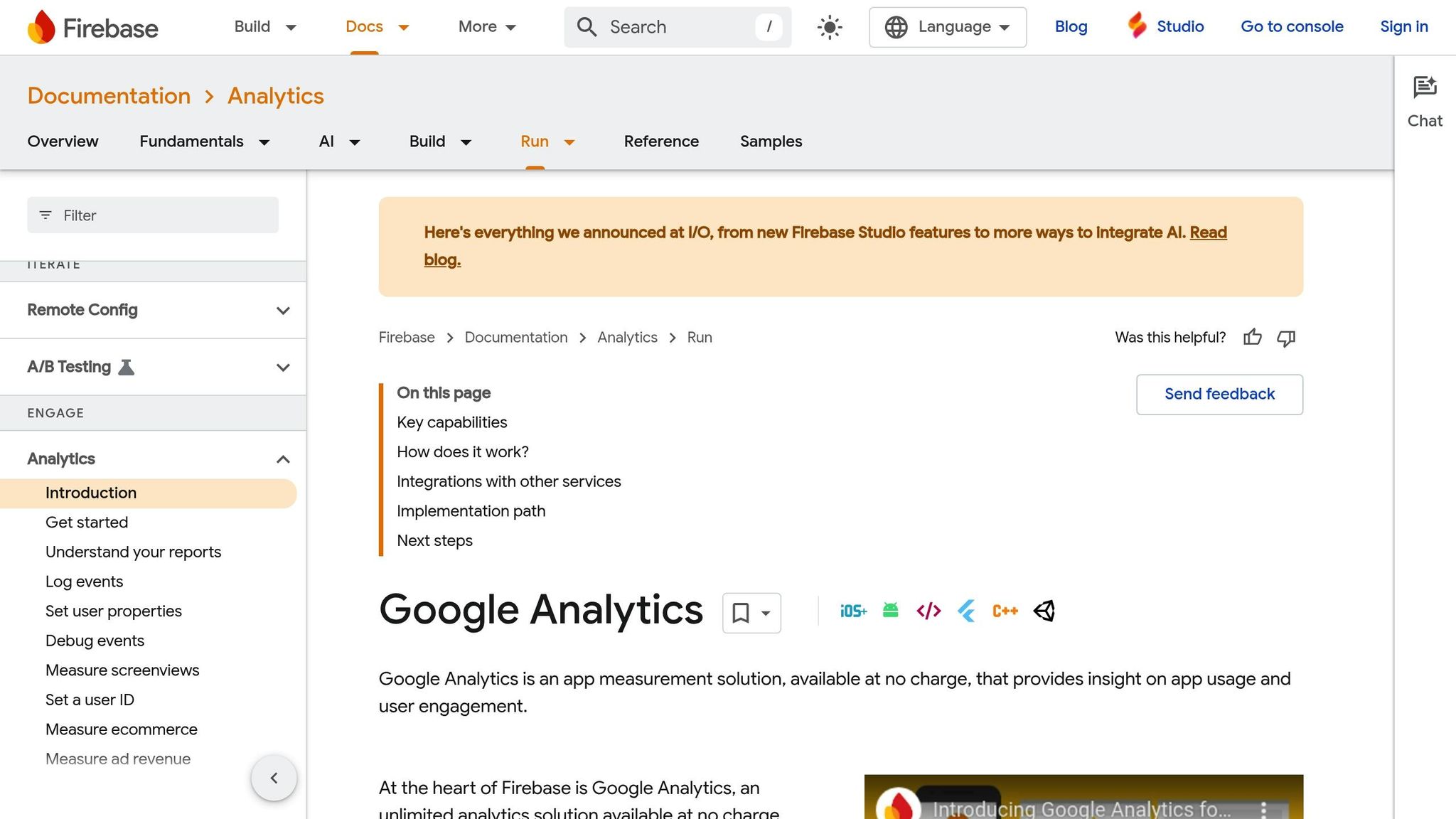 Google Analytics for Firebase