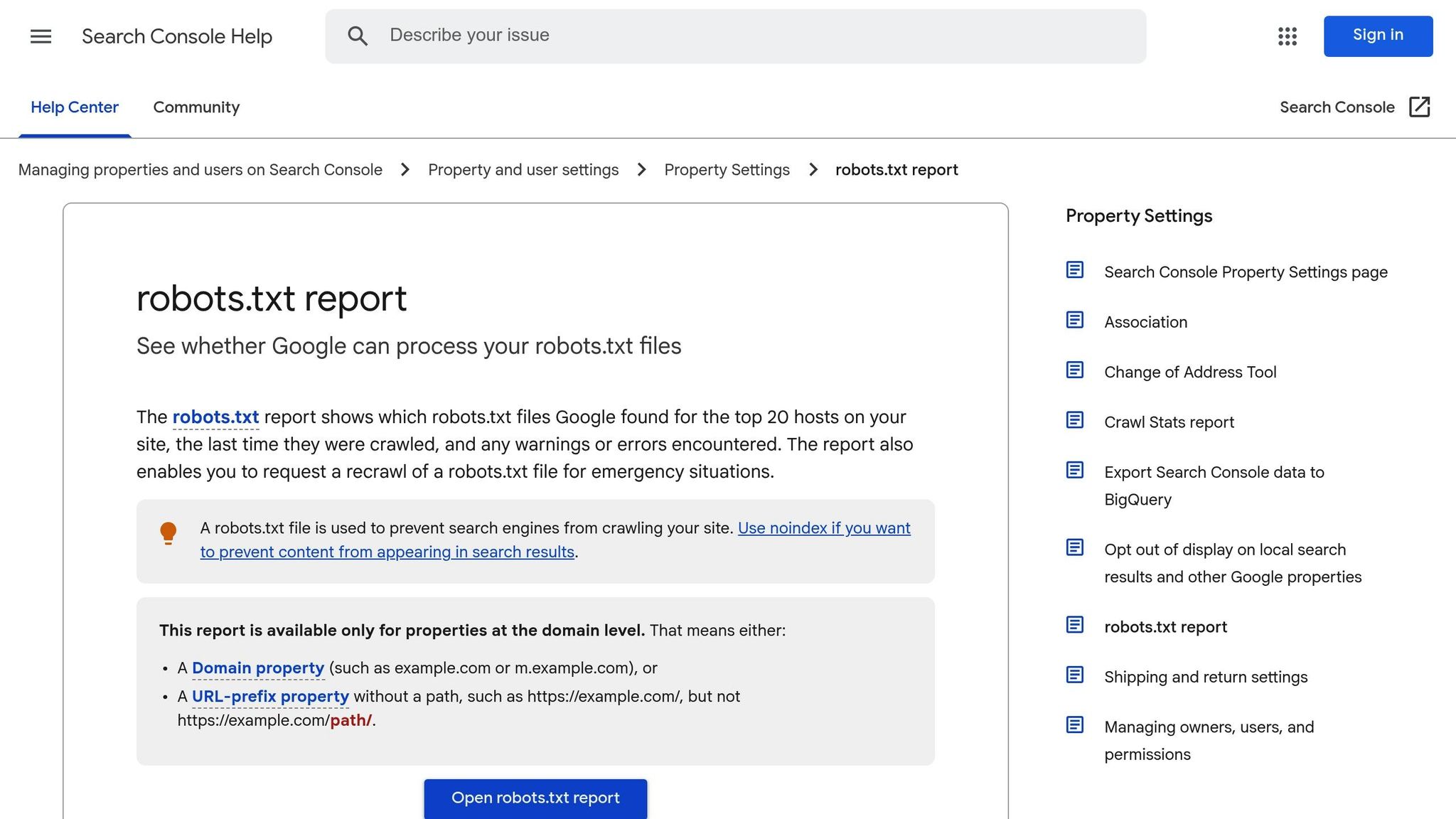 Robots.txt Tester