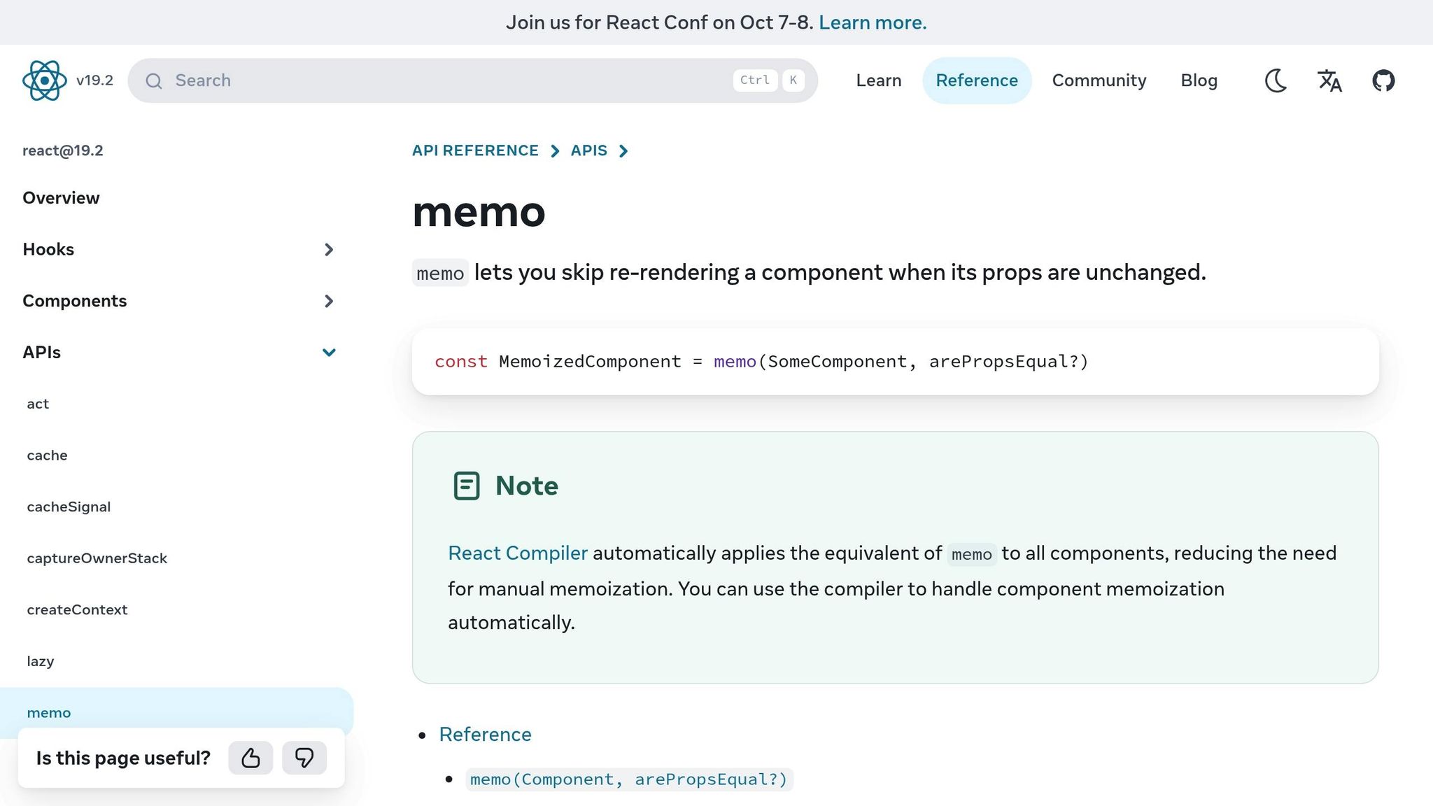 React.memo
