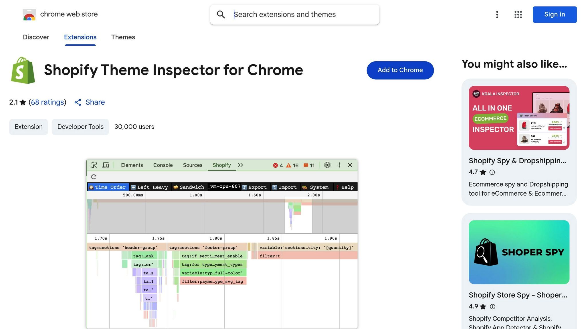 Shopify Theme Inspector