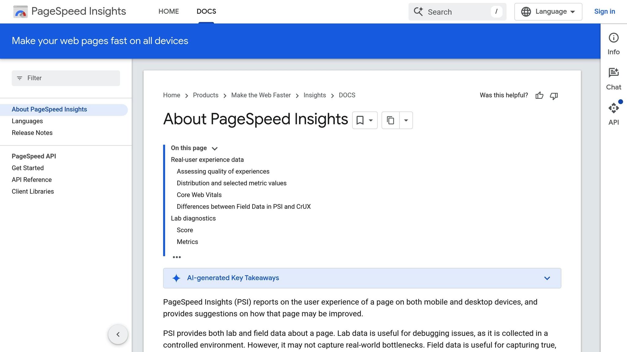 PageSpeed Insights