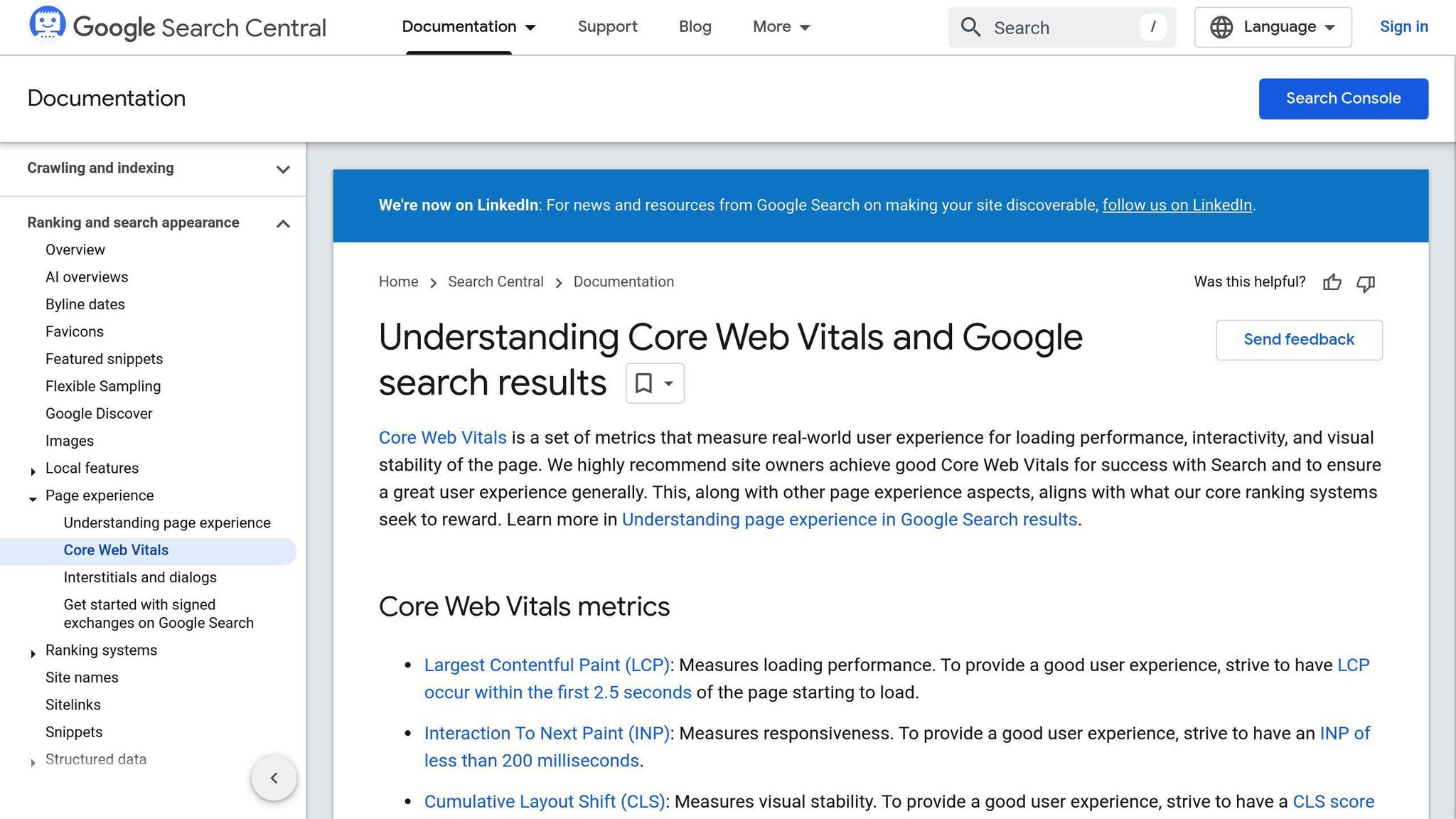Core Web Vitals