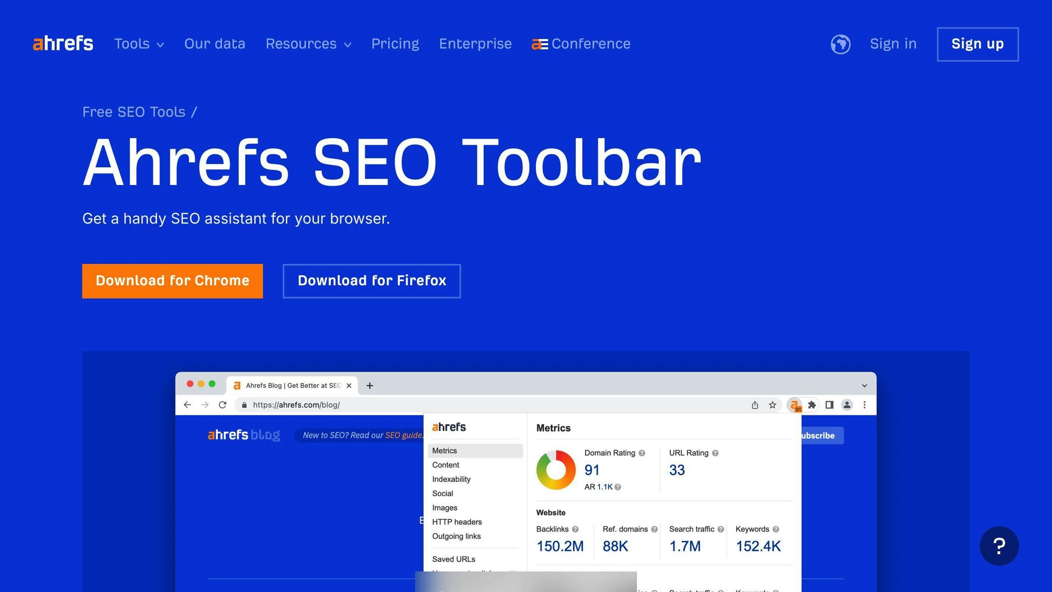 Ahrefs SEO Toolbar