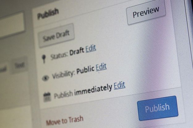 A CMS showing details about content status on a desktop. Source