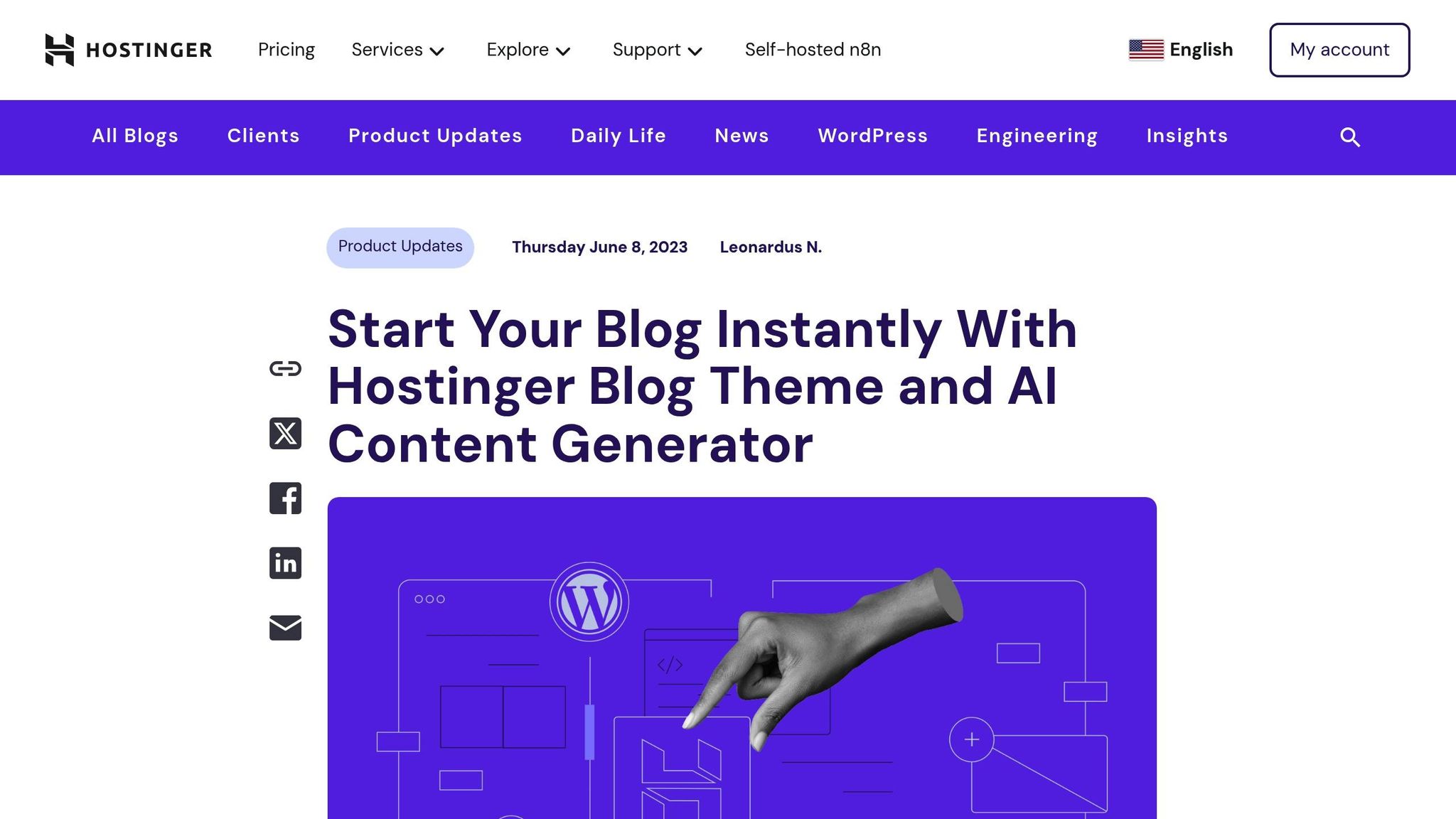 Hostinger Blog Theme