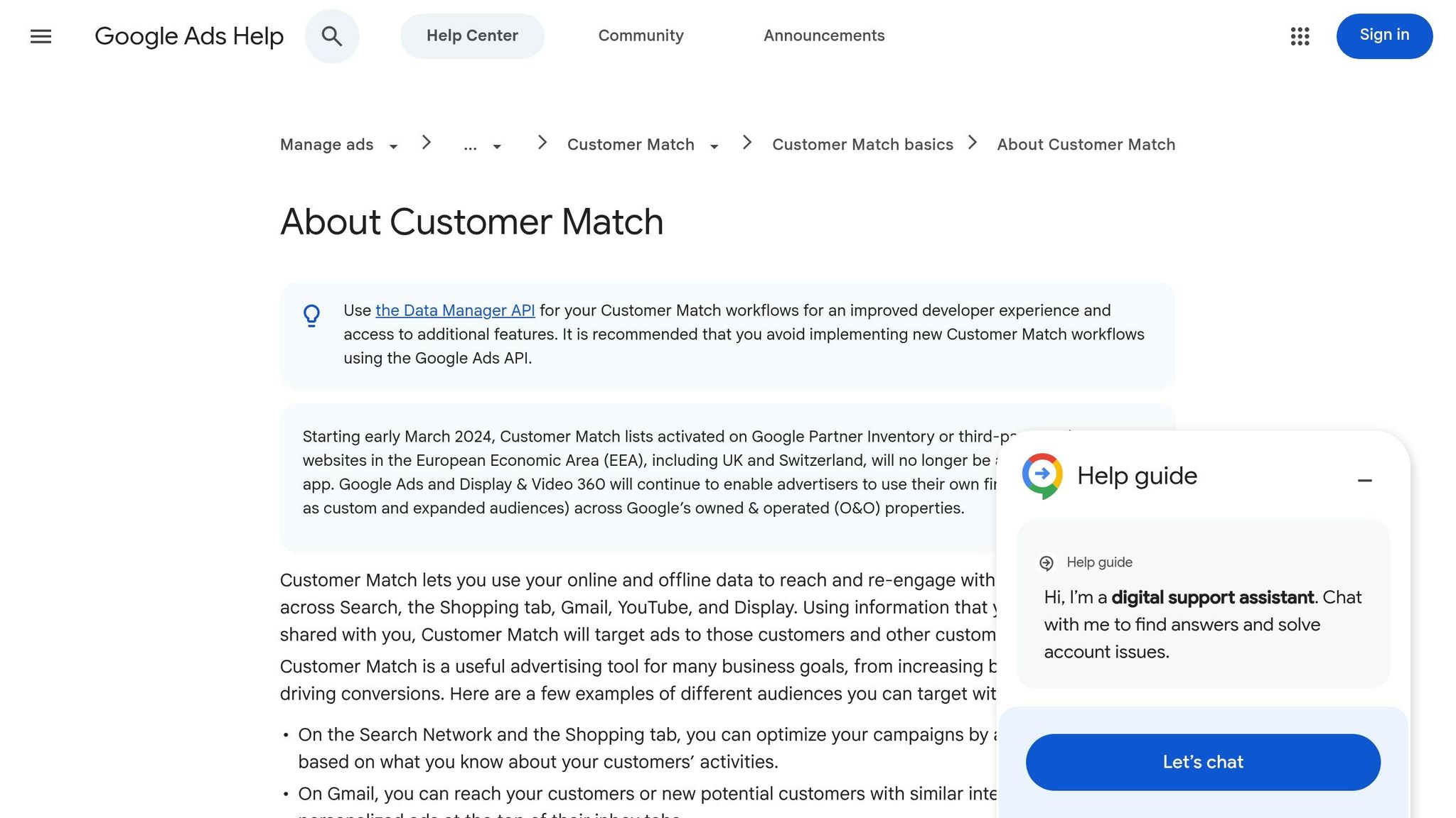 Customer Match