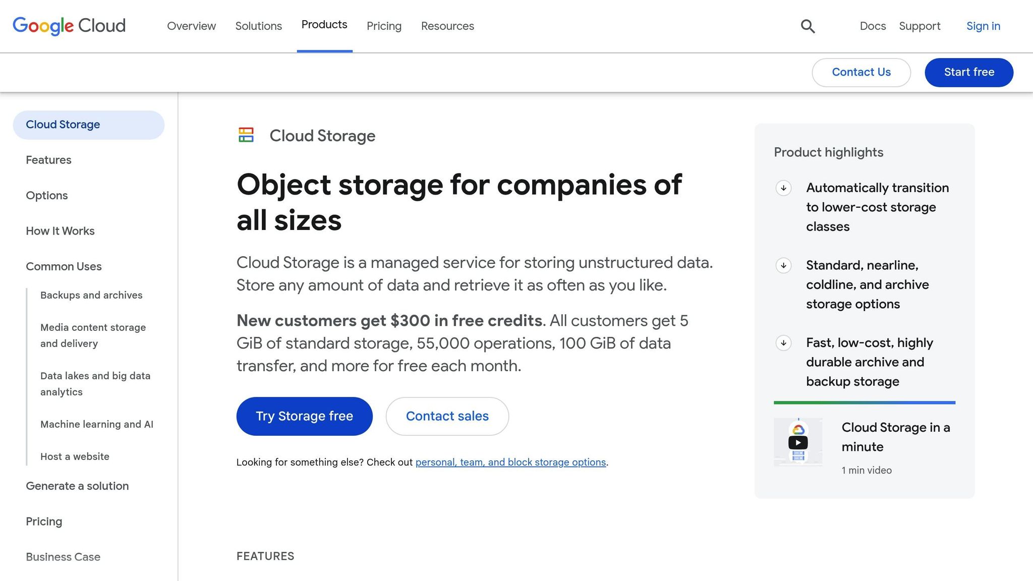 Google Cloud STORAGE