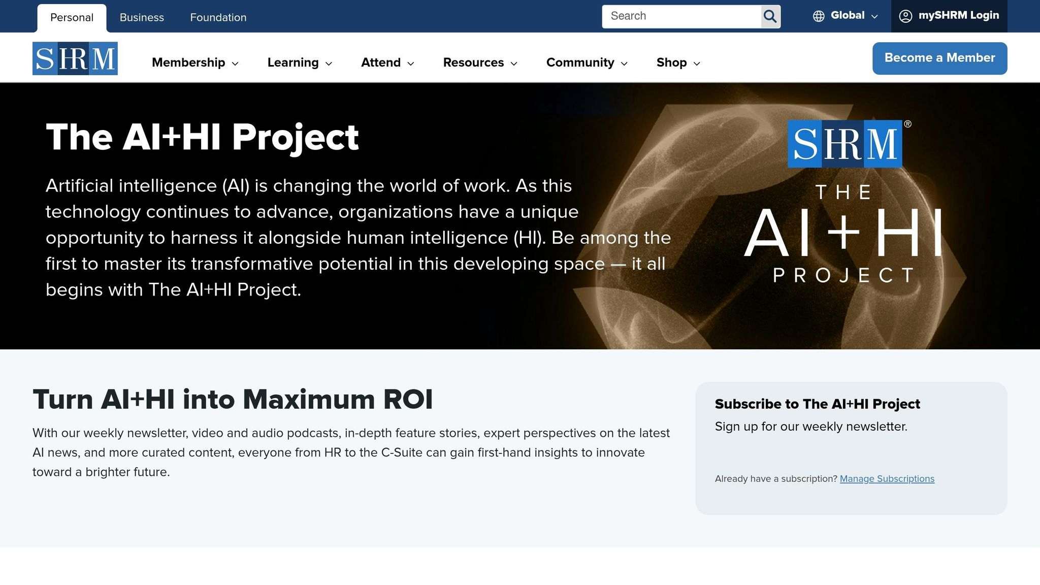 The AI+HI Project