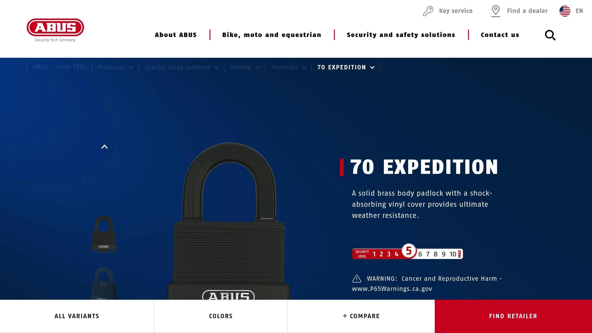 ABUS Expedition Weatherproof Padlock