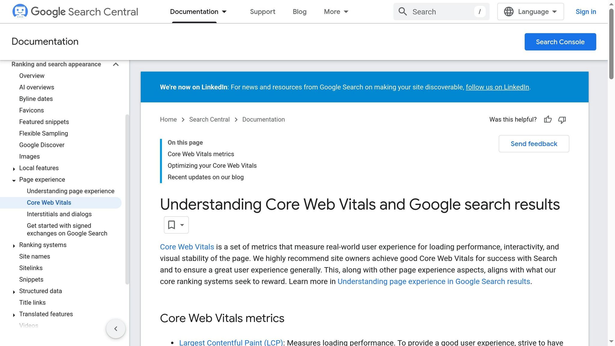 Core Web Vitals