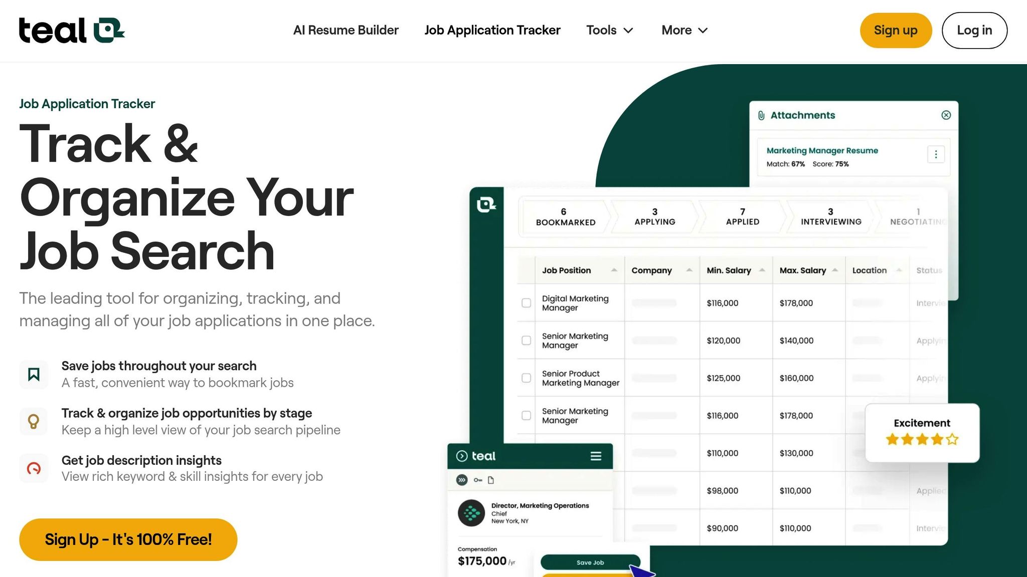 Teal Job Application Tracker