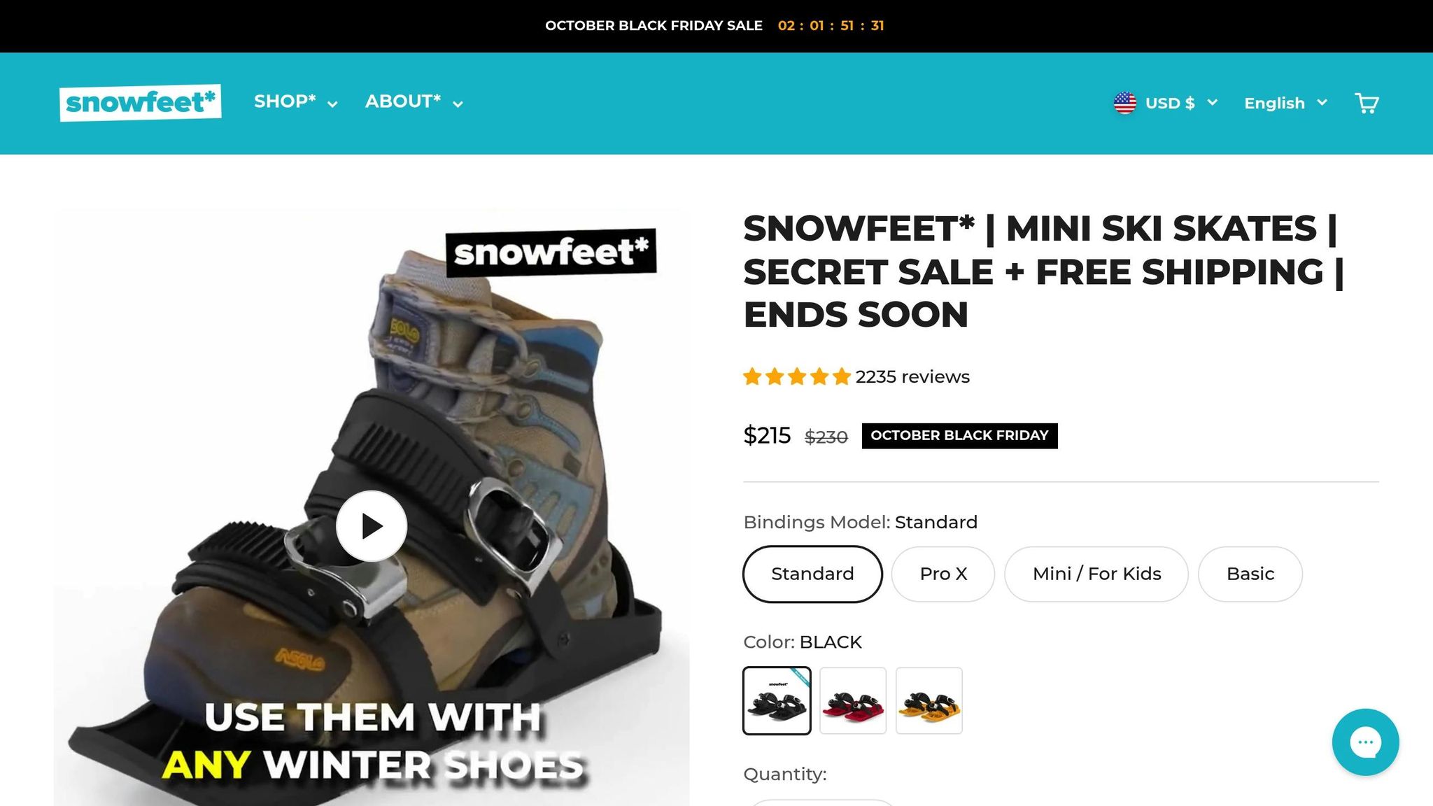 Snowfeet Mini Ski Skates