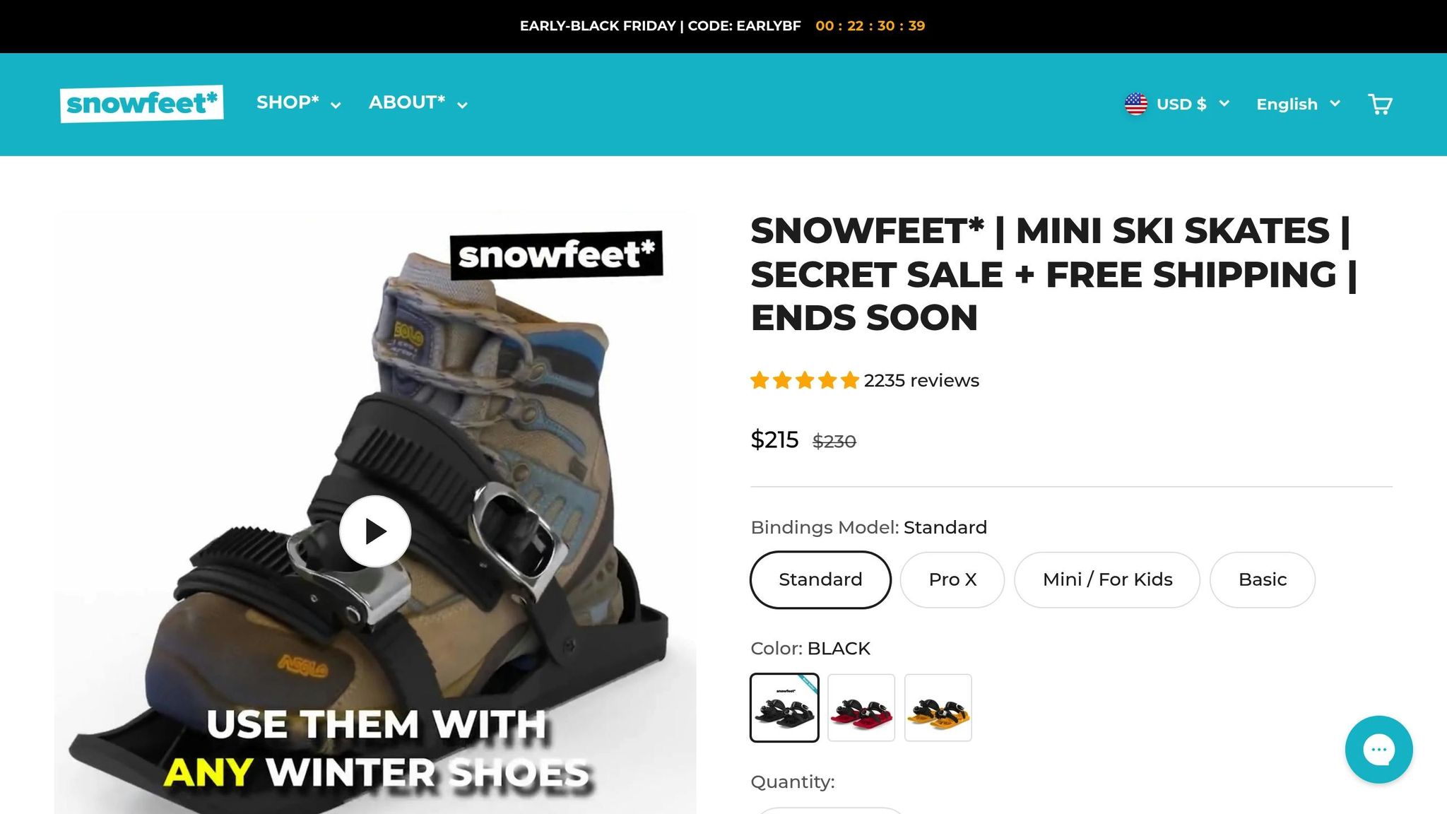 Snowfeet Mini Ski Skates