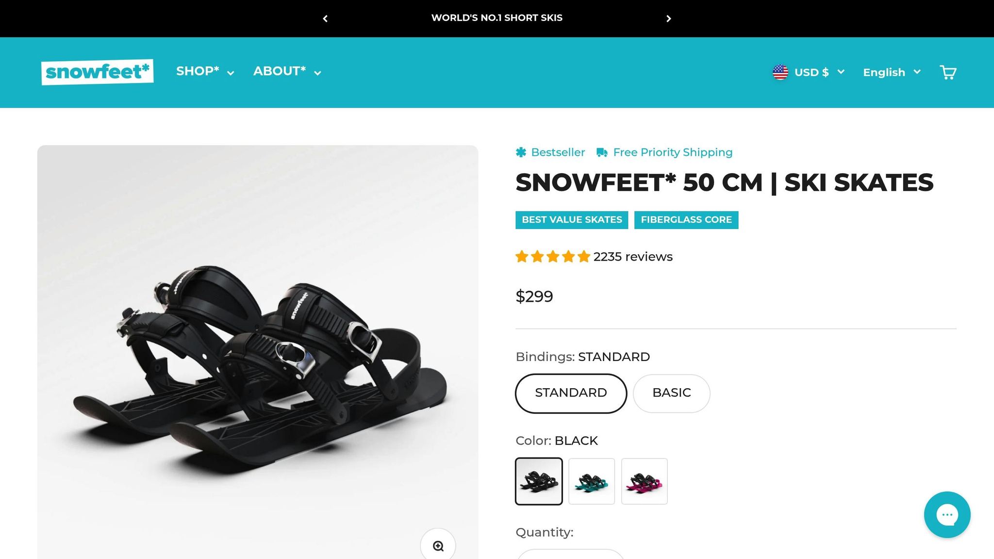 Snowfeet PRO Ski Skates