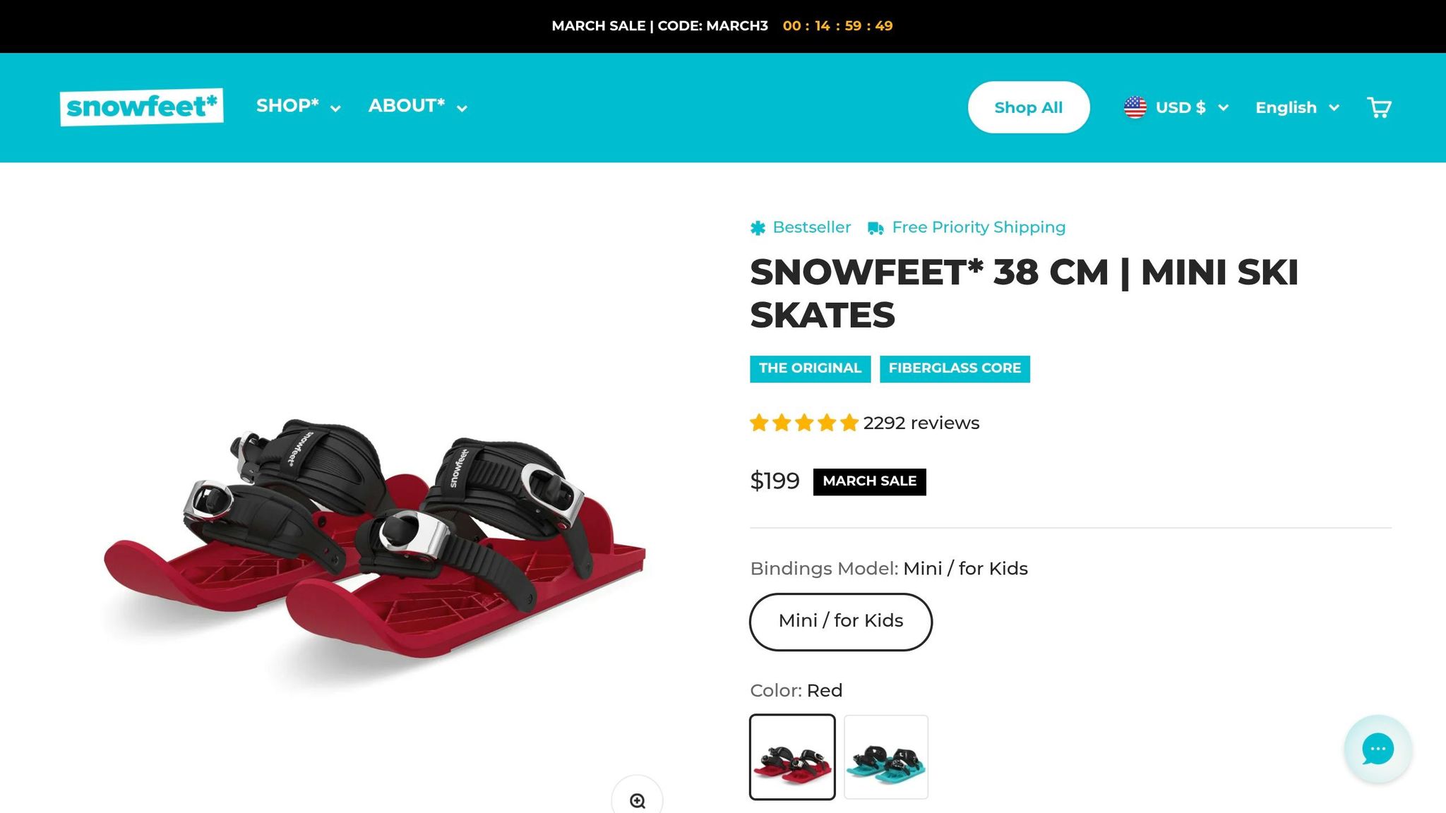 Snowfeet* Mini Ski Skates