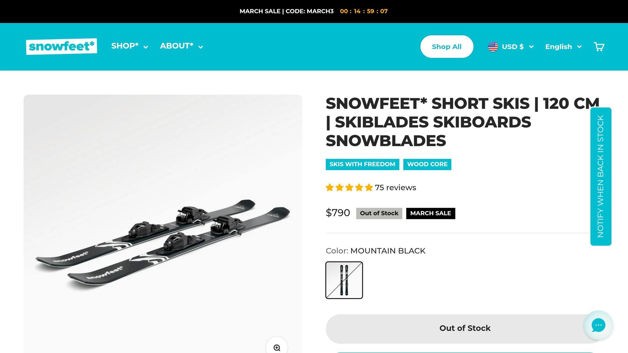 Snowfeet* Short Skis