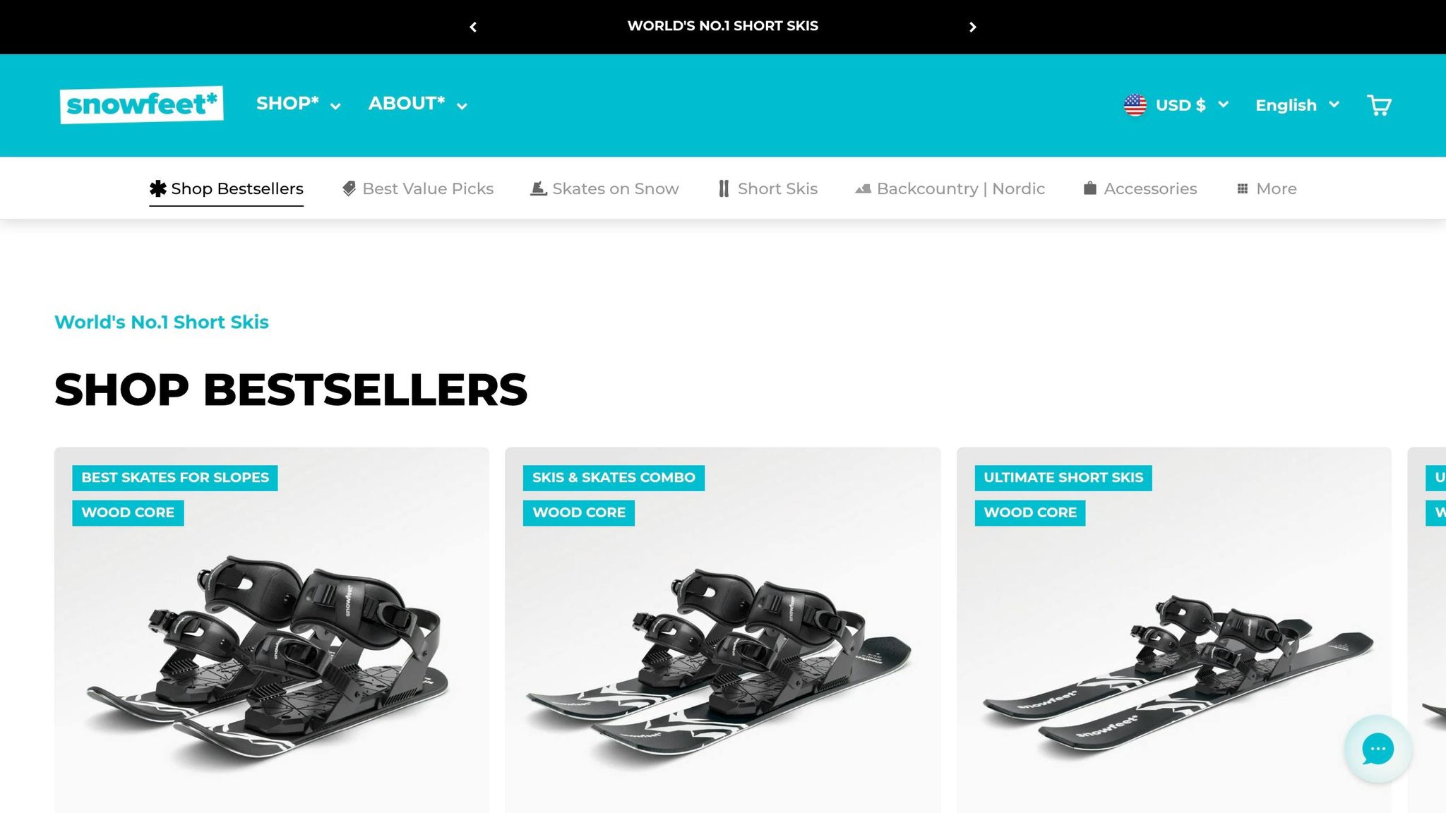 Mini Ski Skates 38 cm