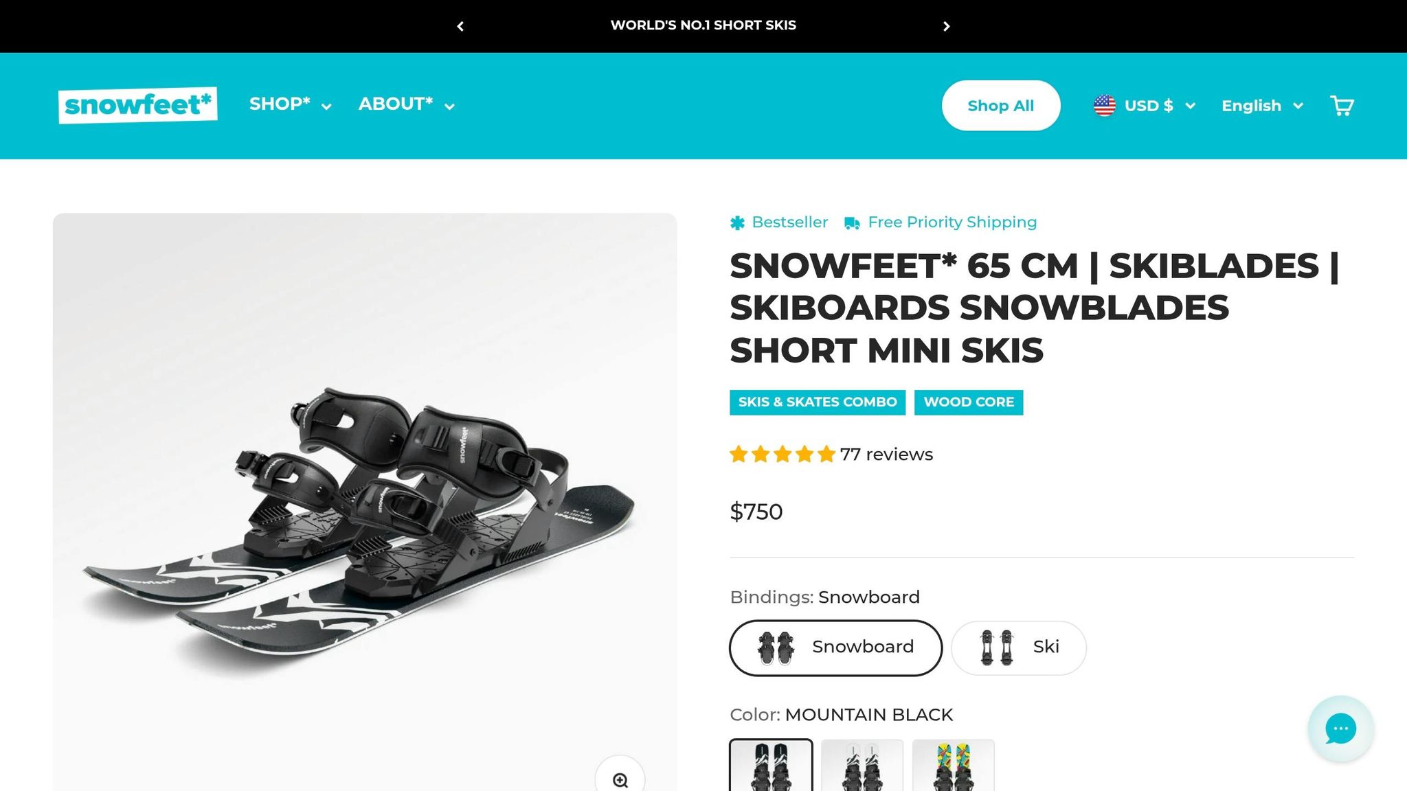 Skiblades 65 cm