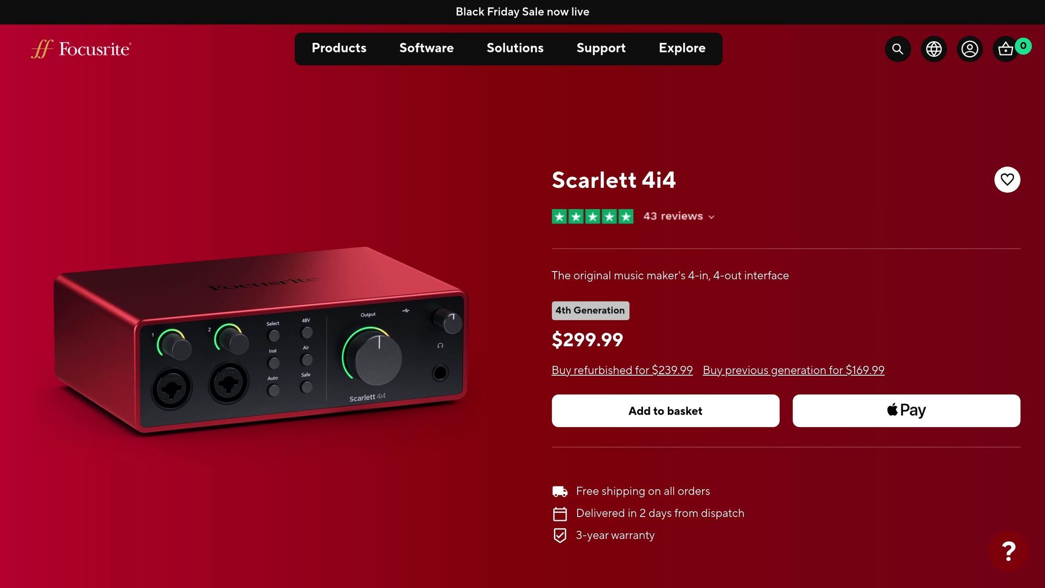 Focusrite Scarlett 4i4