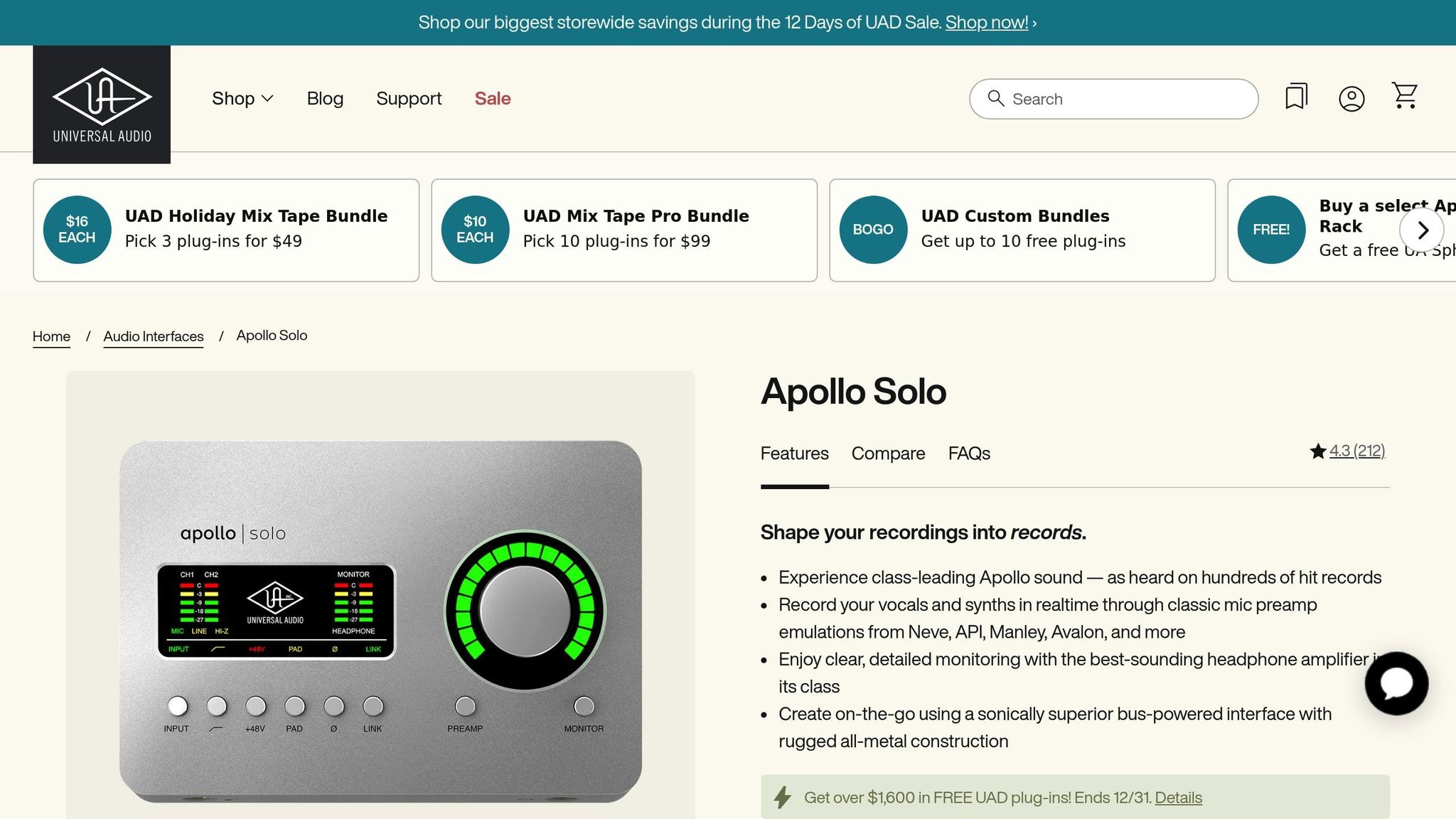 Universal Audio Apollo Solo