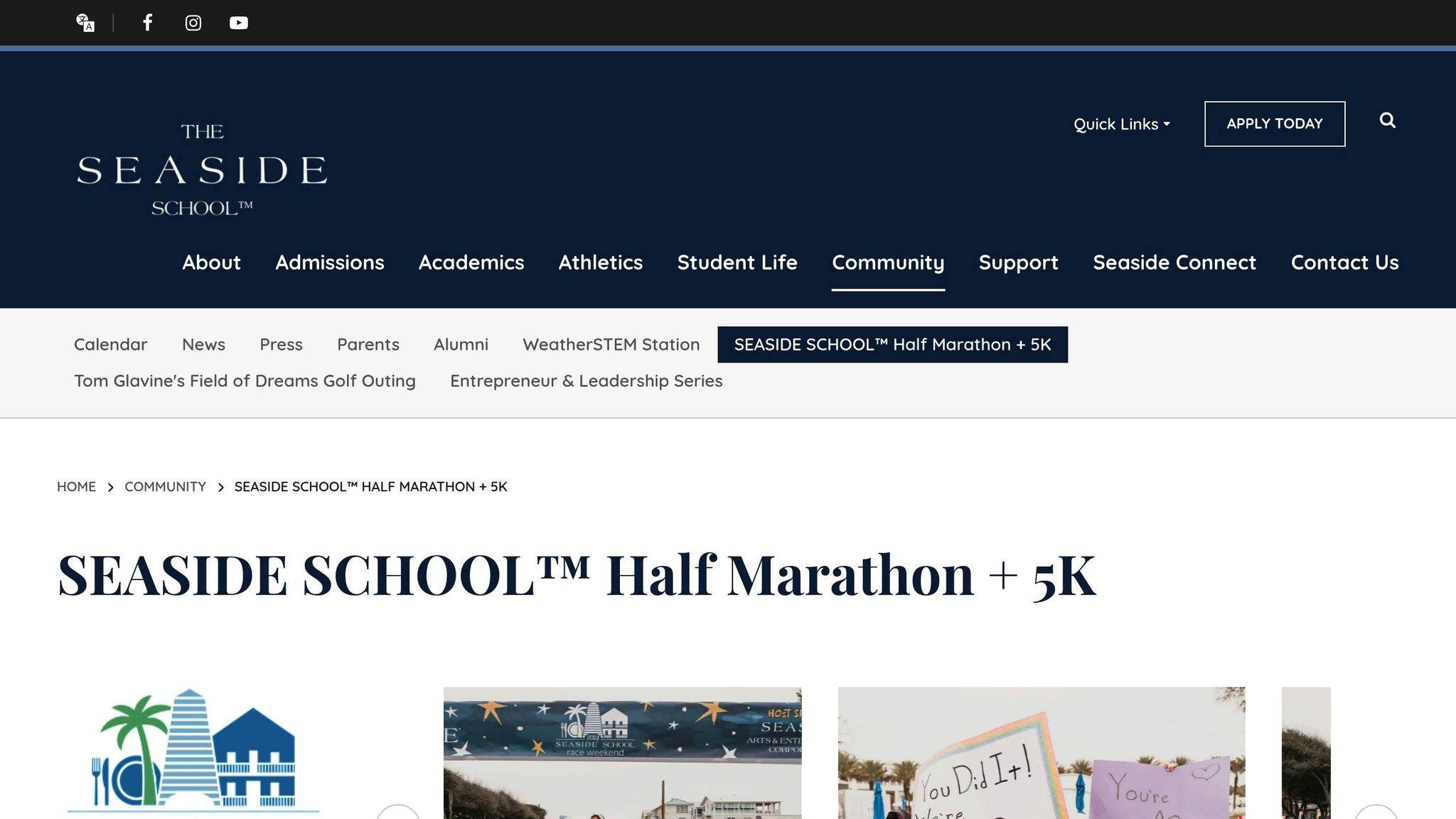 Seaside School Half Marathon