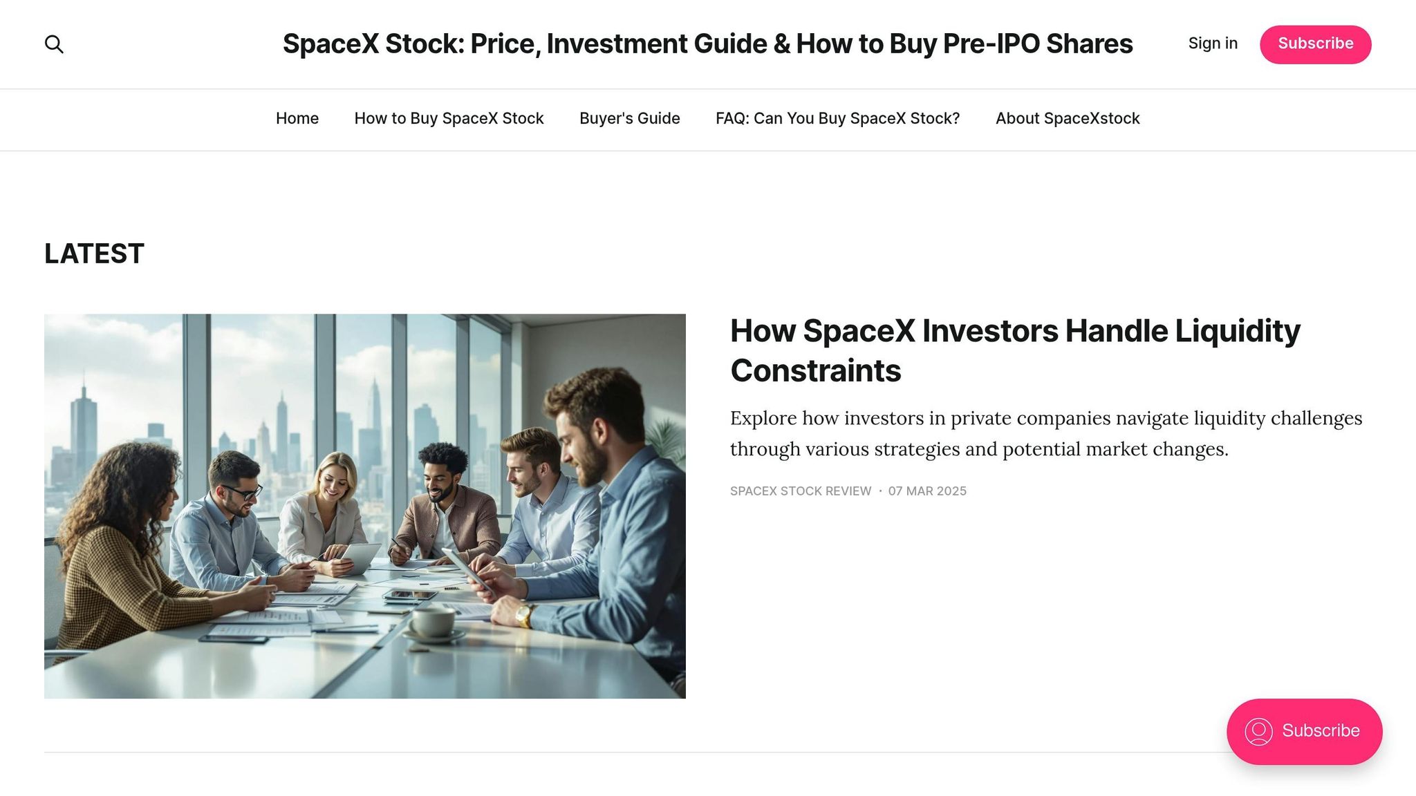 SpaceX Stock Investment Guide