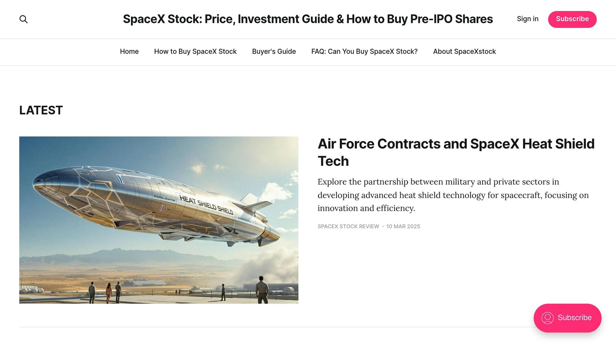 SpaceX Stock Investment Guide
