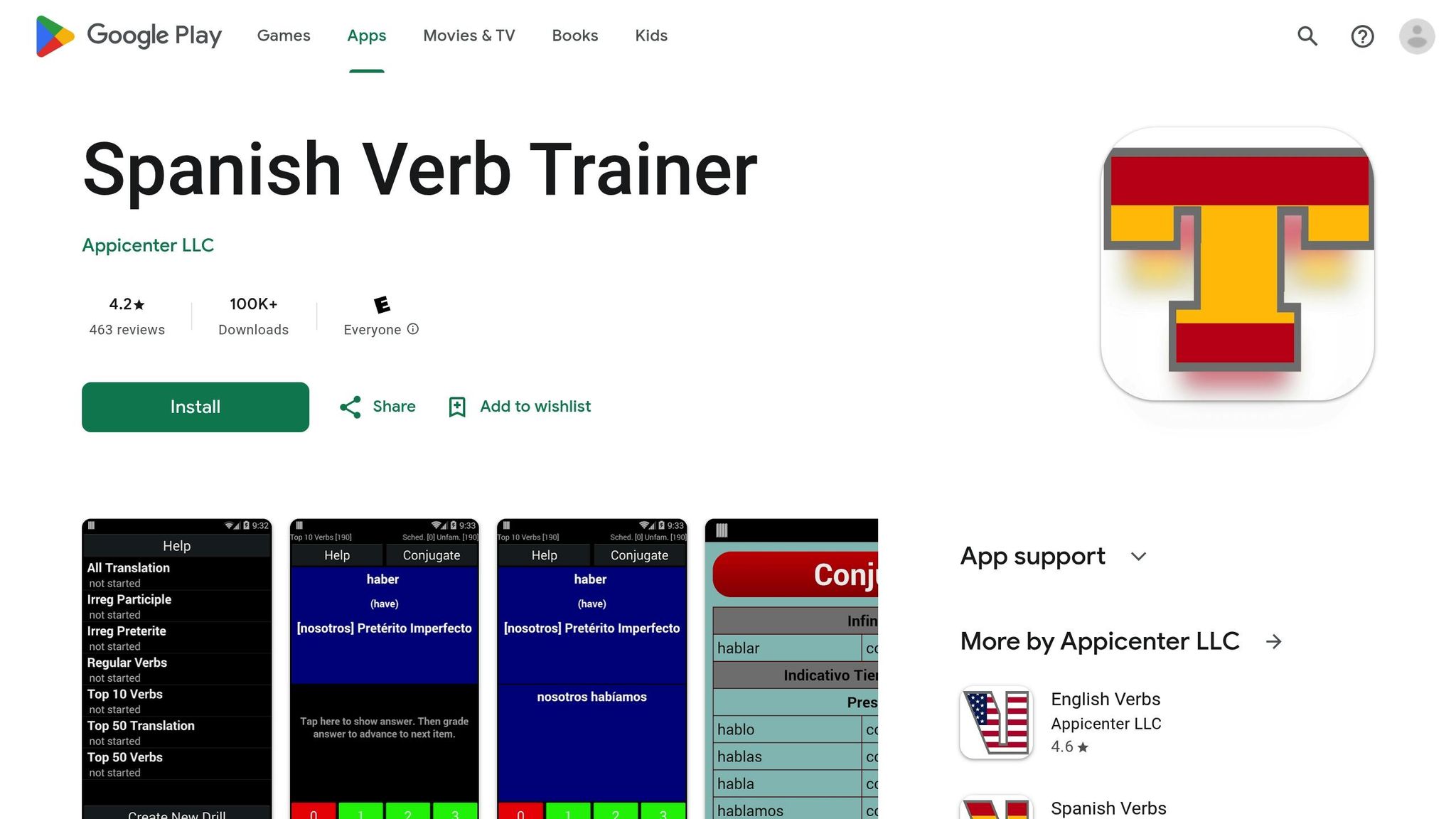 Spanish Verb Trainer