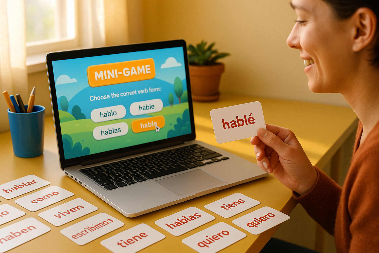 Mini-Games for Spanish Verb Conjugation Practice