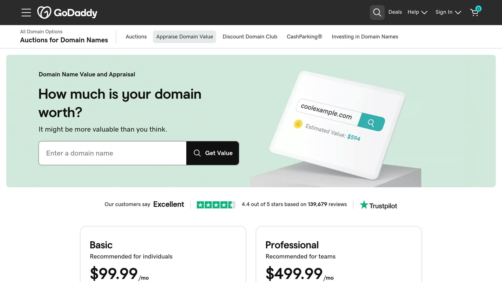 GoDaddy Appraisal