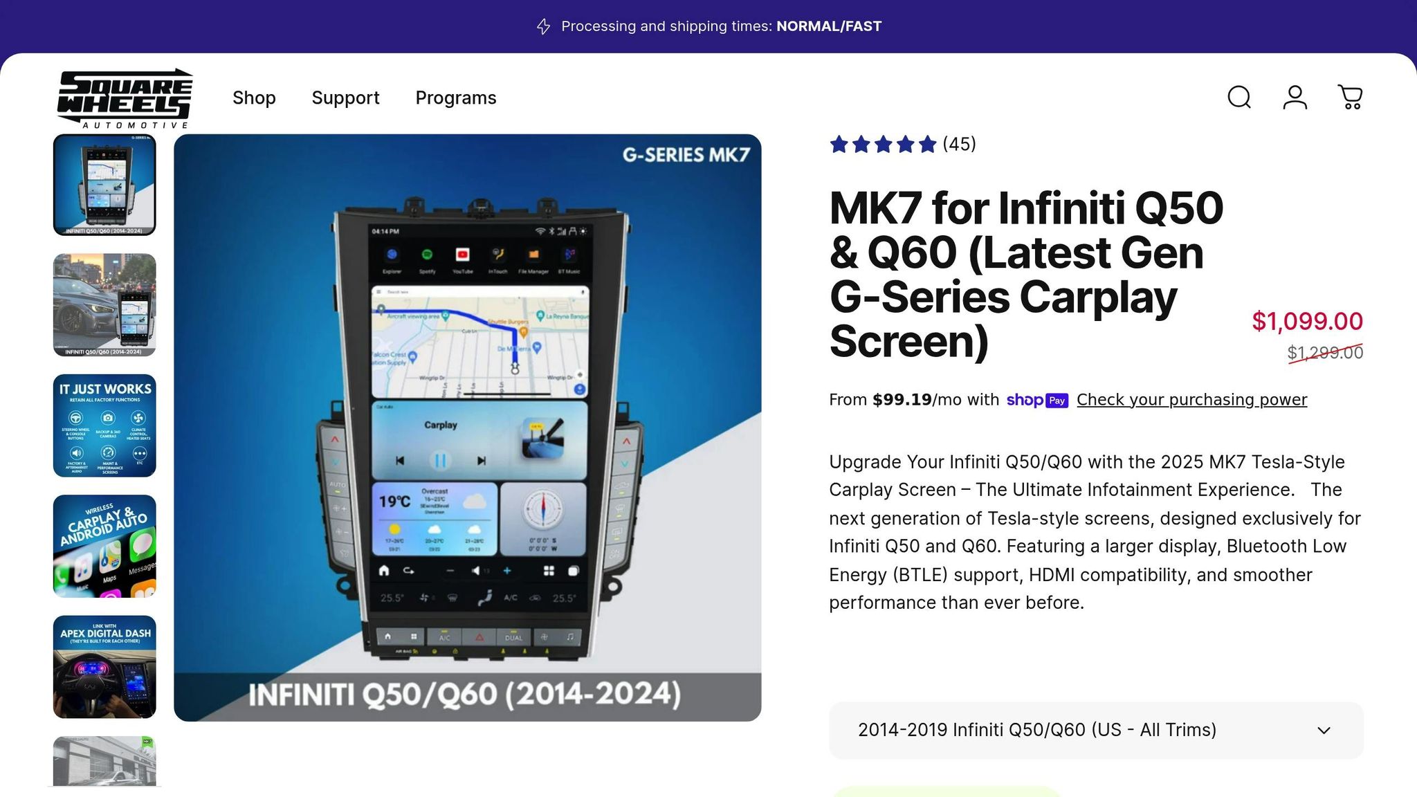 MK7 G-Series Carplay Screen