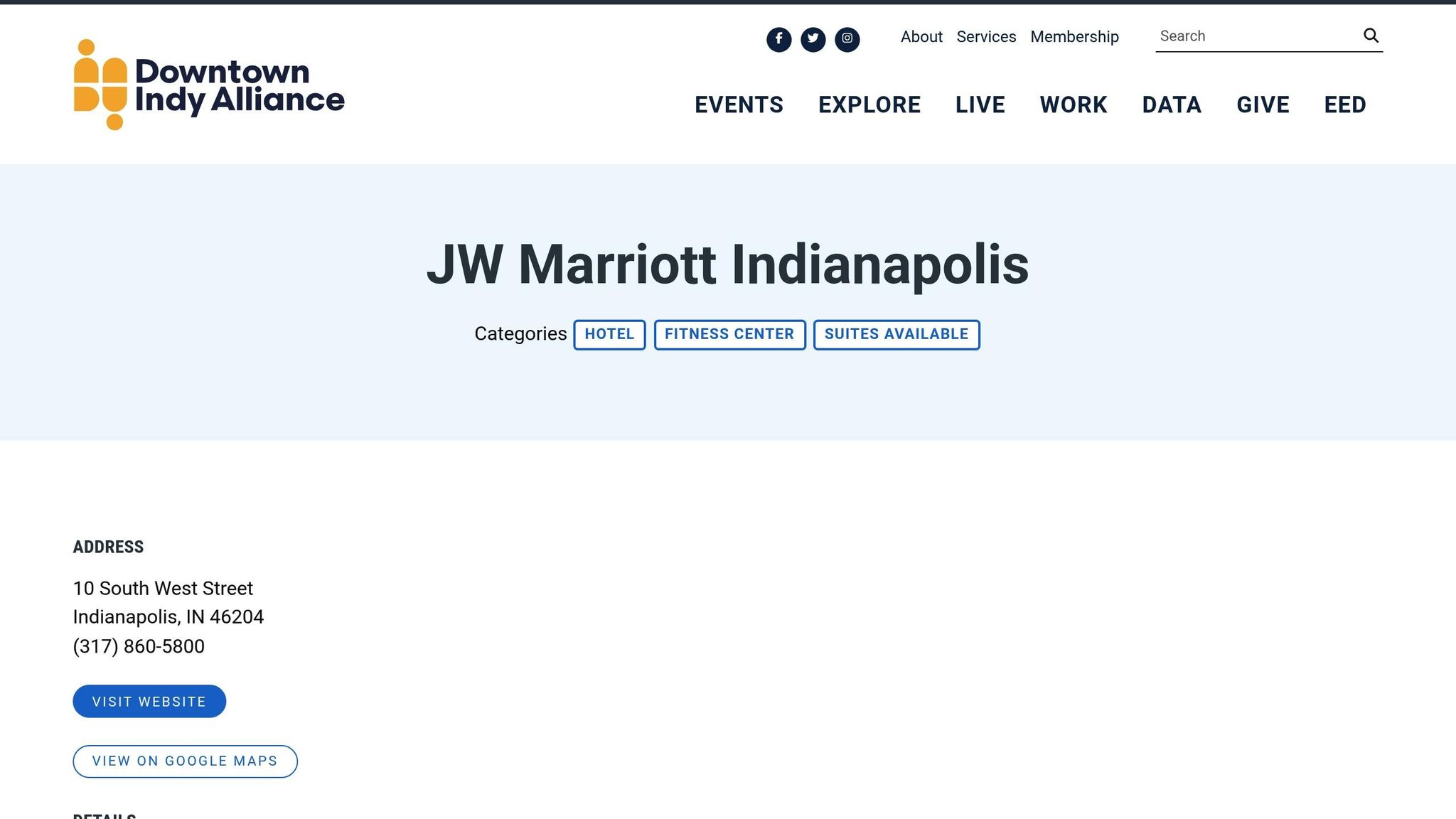 JW Marriott Indianapolis