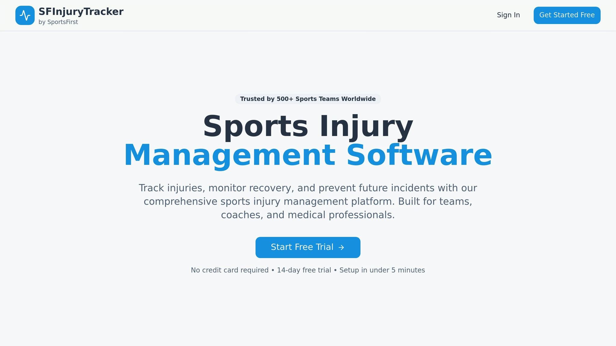 SportsFirst InjuryTracker Pro