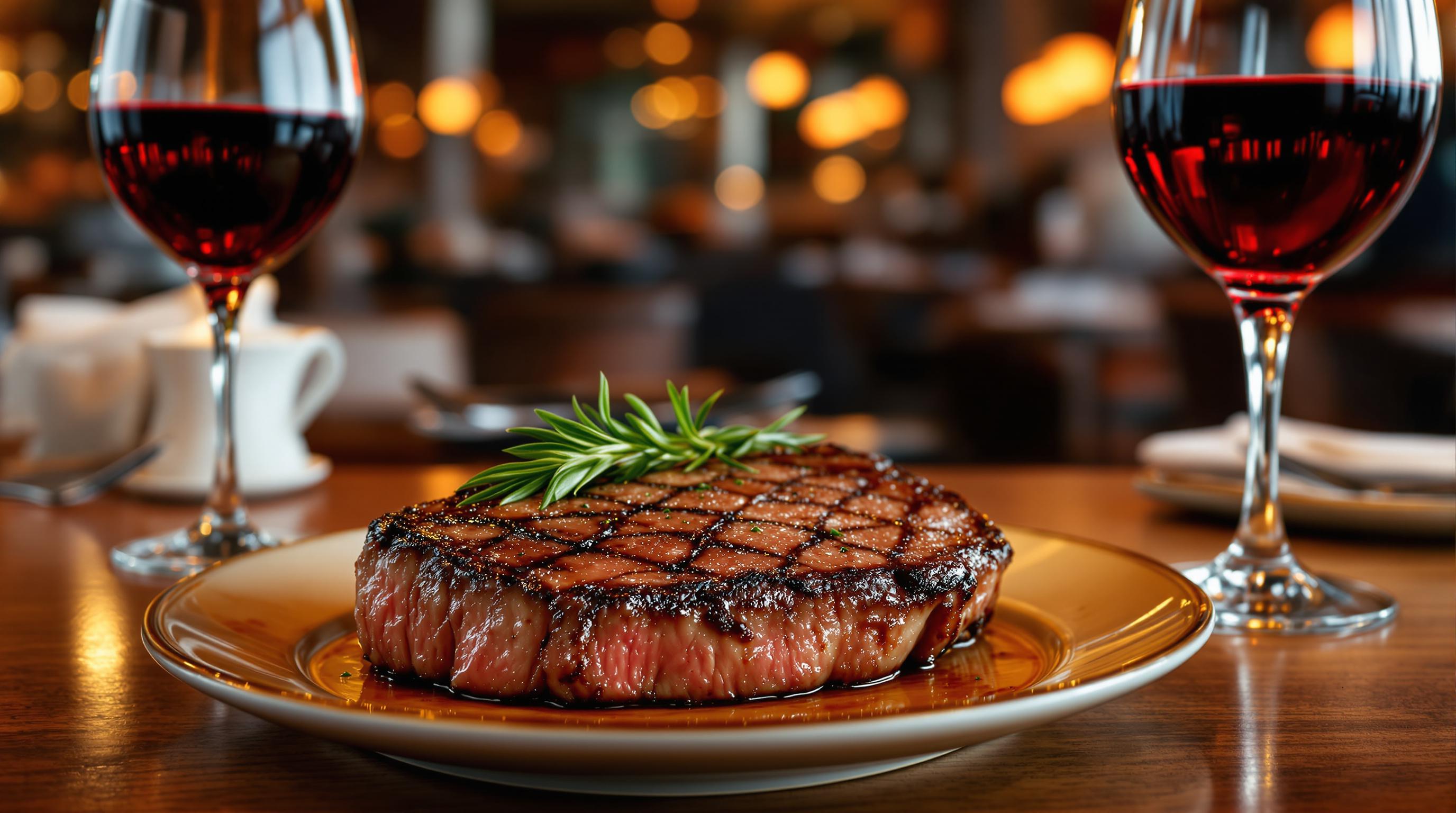 Thumbnail for: NYC Steakhouses Serving Ribeye with Cabernet