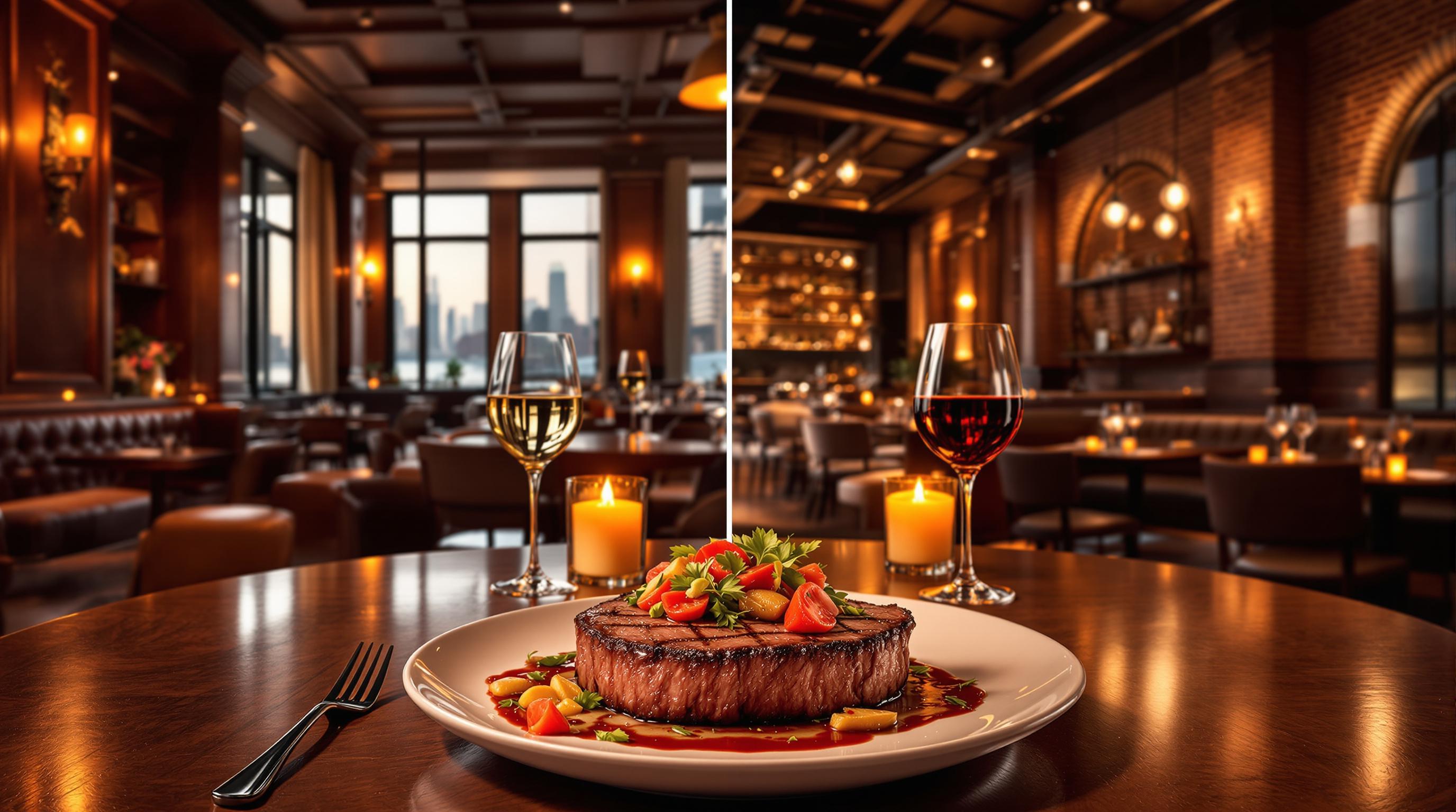 Thumbnail for: Midtown vs. Downtown: Best Steakhouses for Celebrations