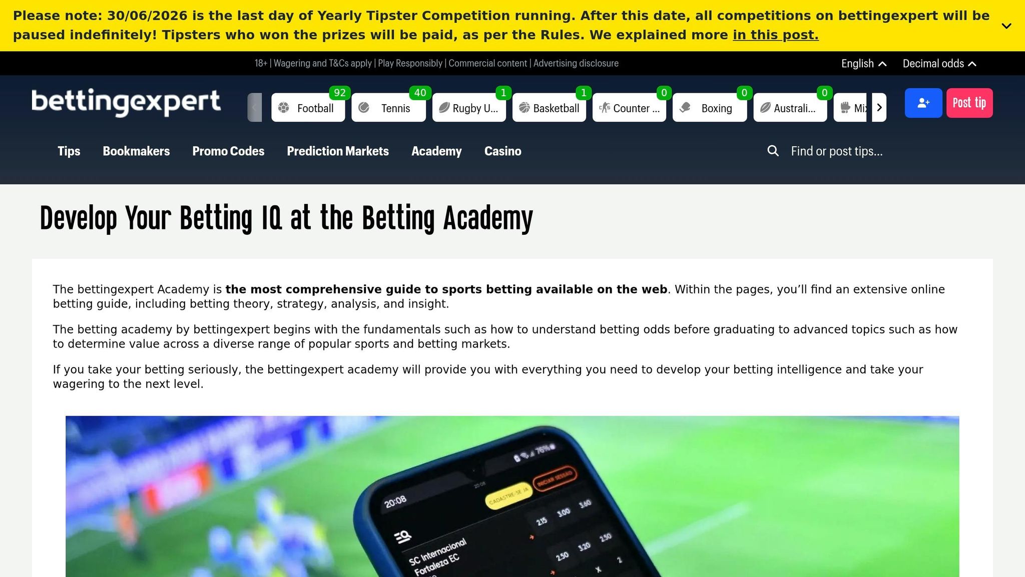 bettingexpert academy