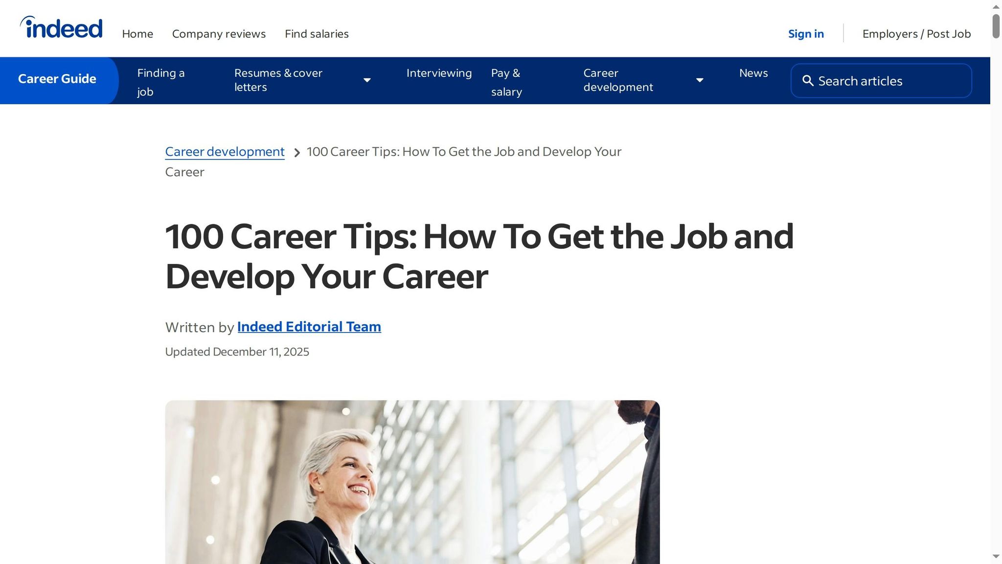 Indeed Career Tips