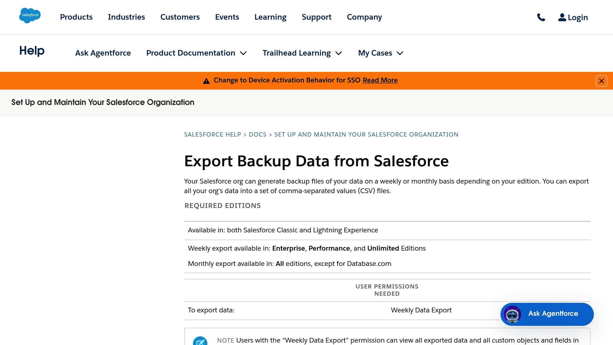 Data Export Service