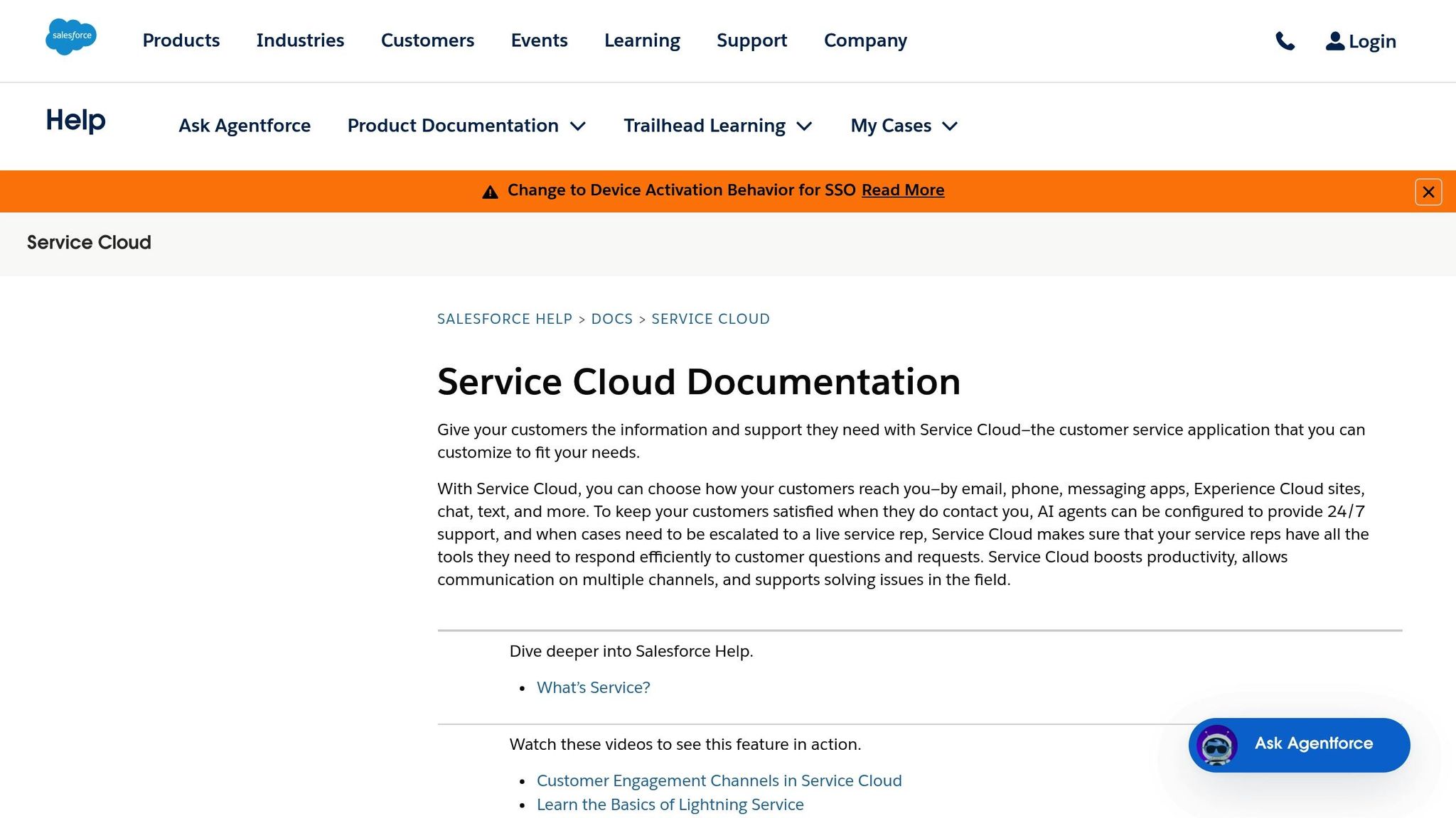 Salesforce Service Cloud