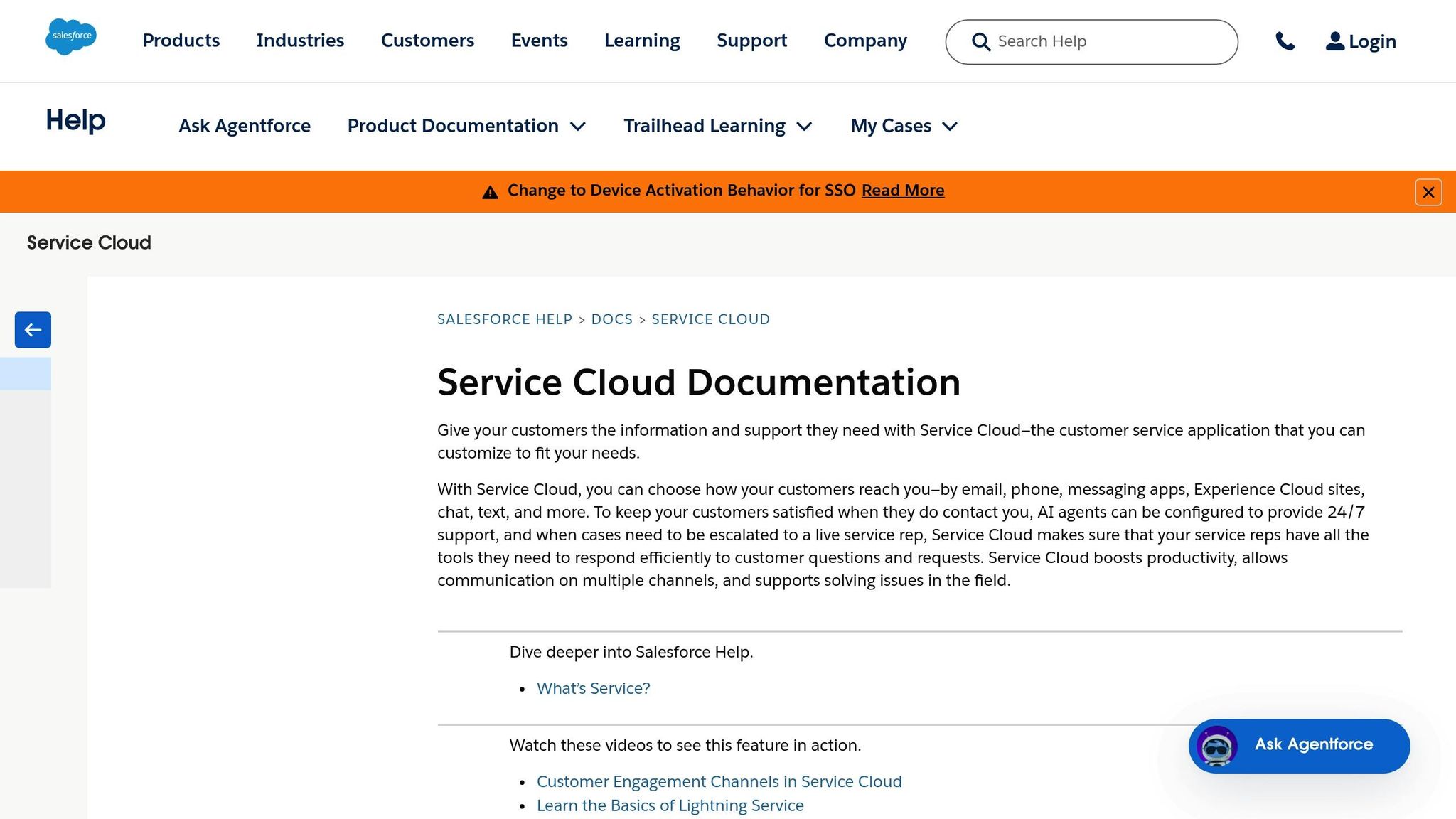 Salesforce Service Cloud