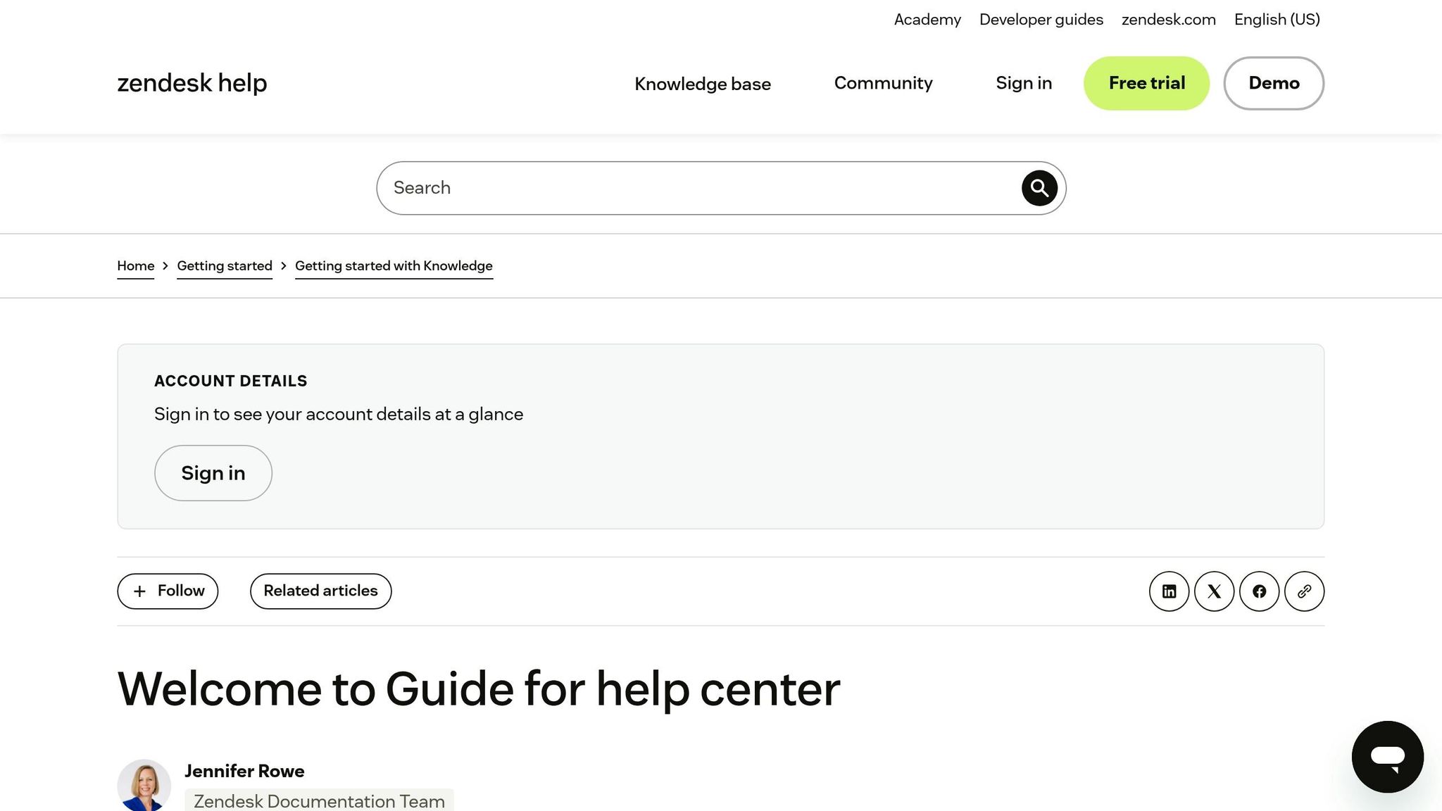 Zendesk Guide
