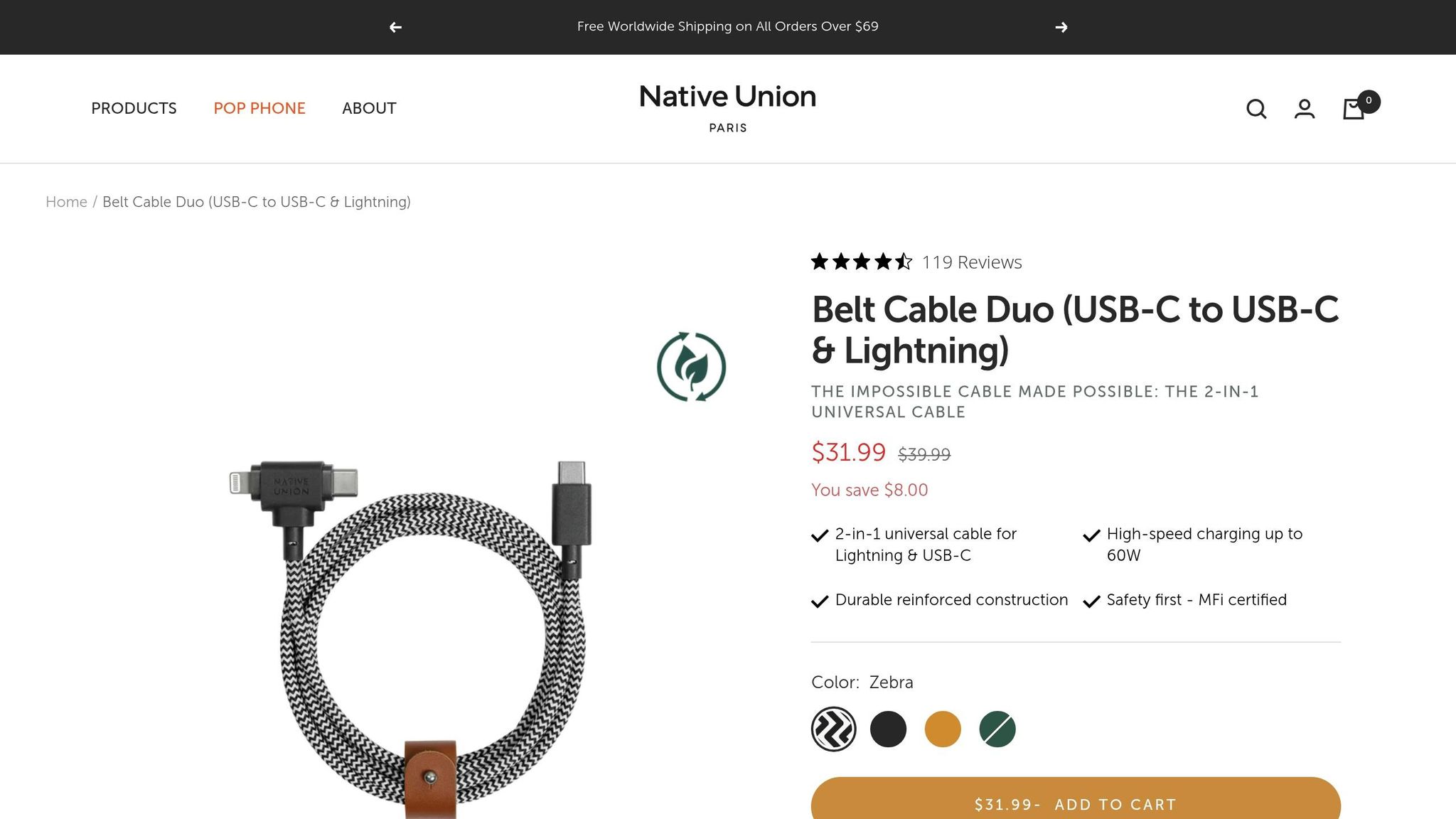 Native Union Belt Cable Duo